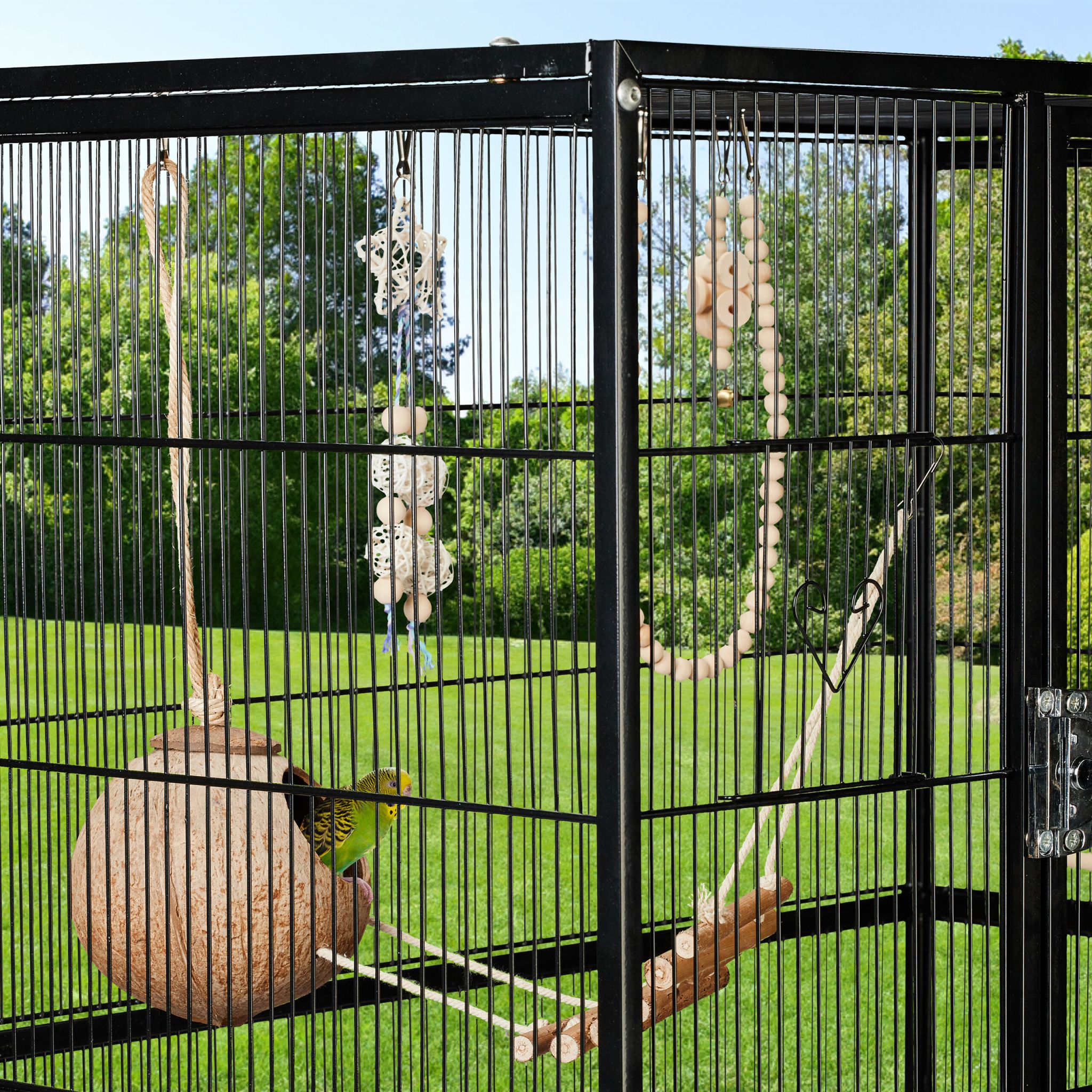 Vogelspielzeug 7tlg. Gold-Hellbraun-Silber von Relaxdays