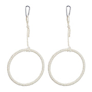 Vogelschaukel Ring 2er-Set Creme-Silber von Relaxdays