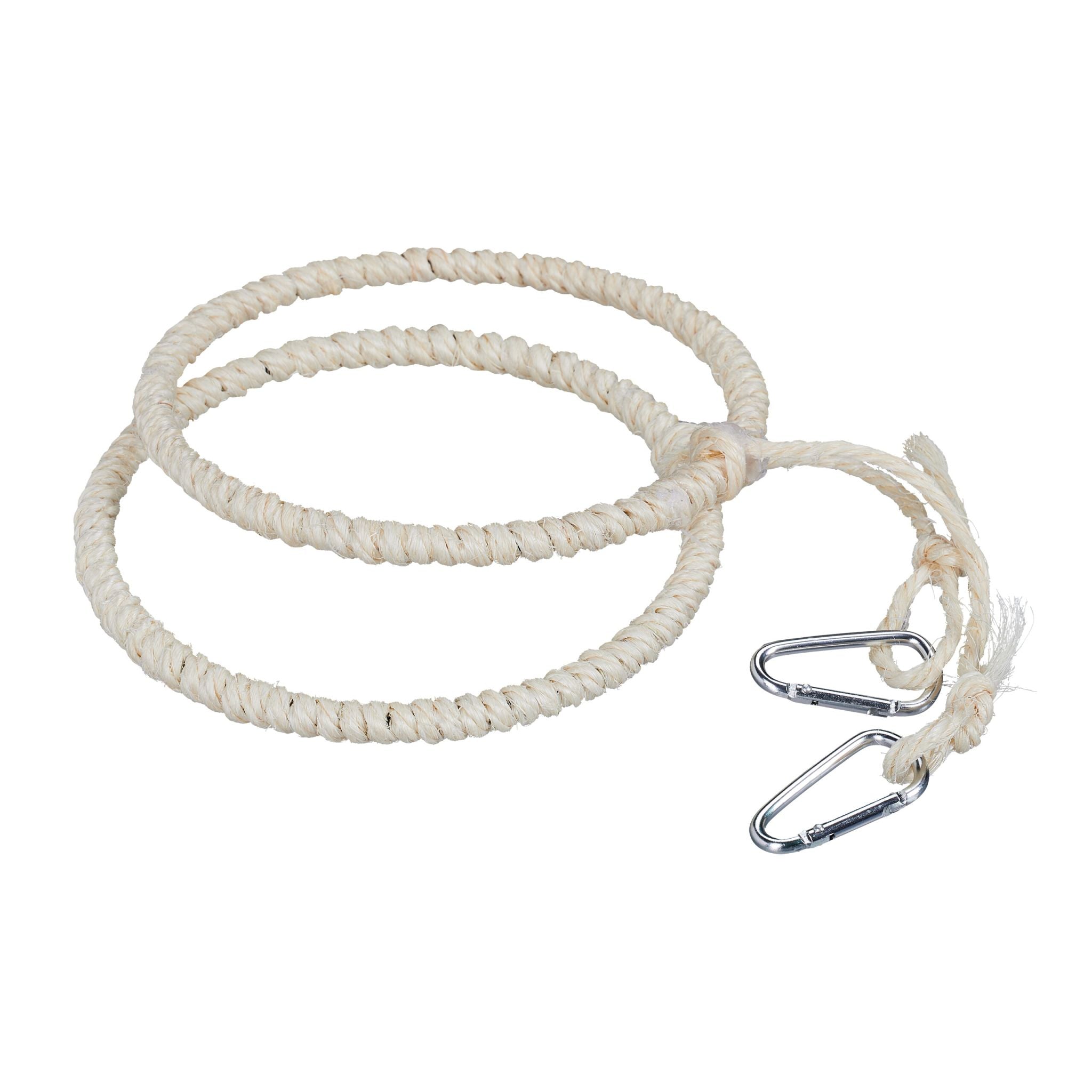 Vogelschaukel Ring 2er-Set Creme-Silber von Relaxdays