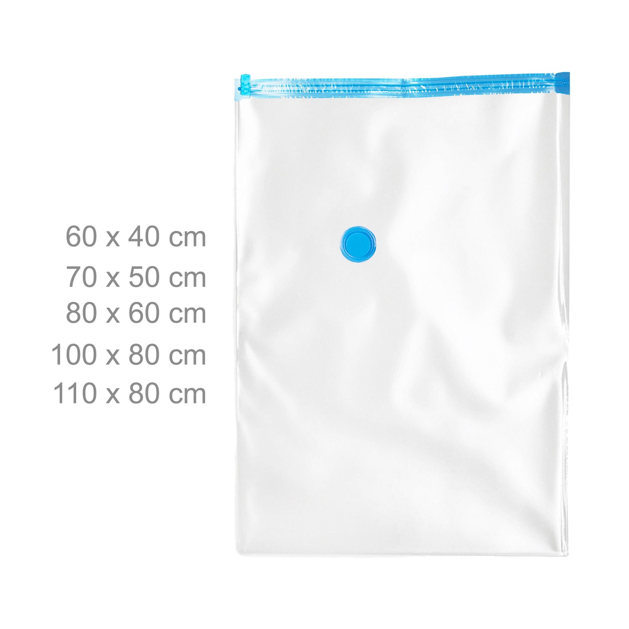Vakuumbeutel für Kleidung 15er-Set Blau-Transparent von Relaxdays