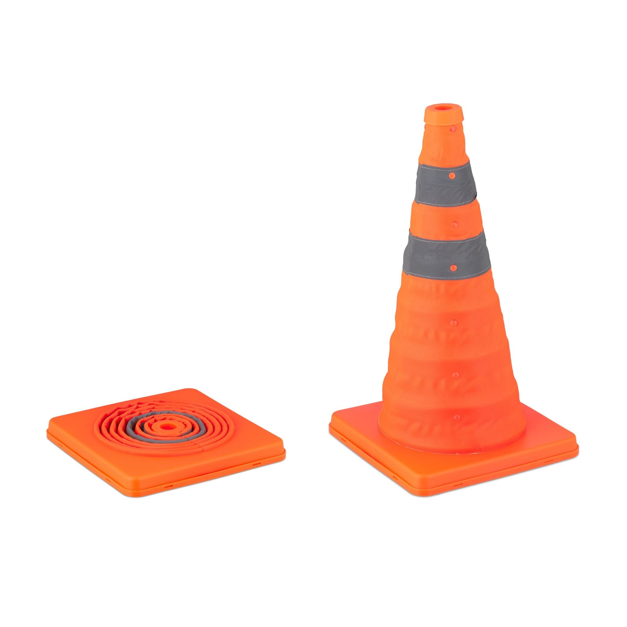 Faltbare Pylonen 4er-Set Orange-Silber von Relaxdays