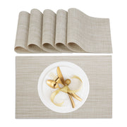 Tischset 6-teilig Creme von Relaxdays