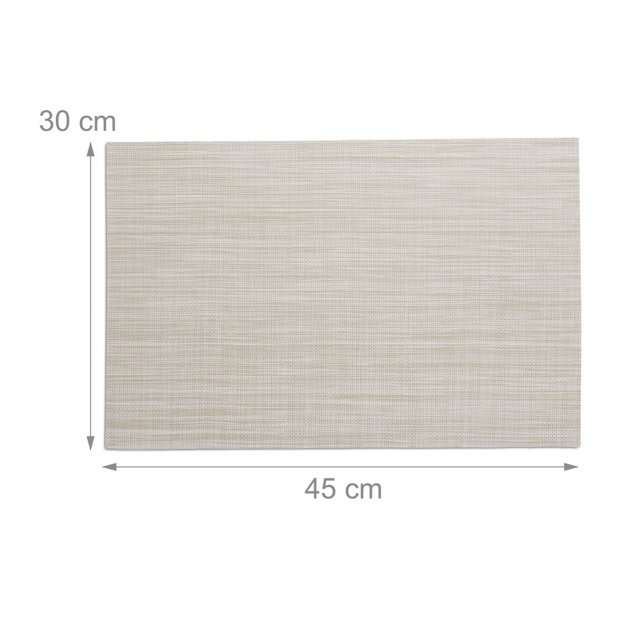 Tischset 6-teilig Creme von Relaxdays