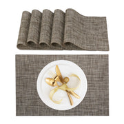 Tischset 6-teilig Braun von Relaxdays
