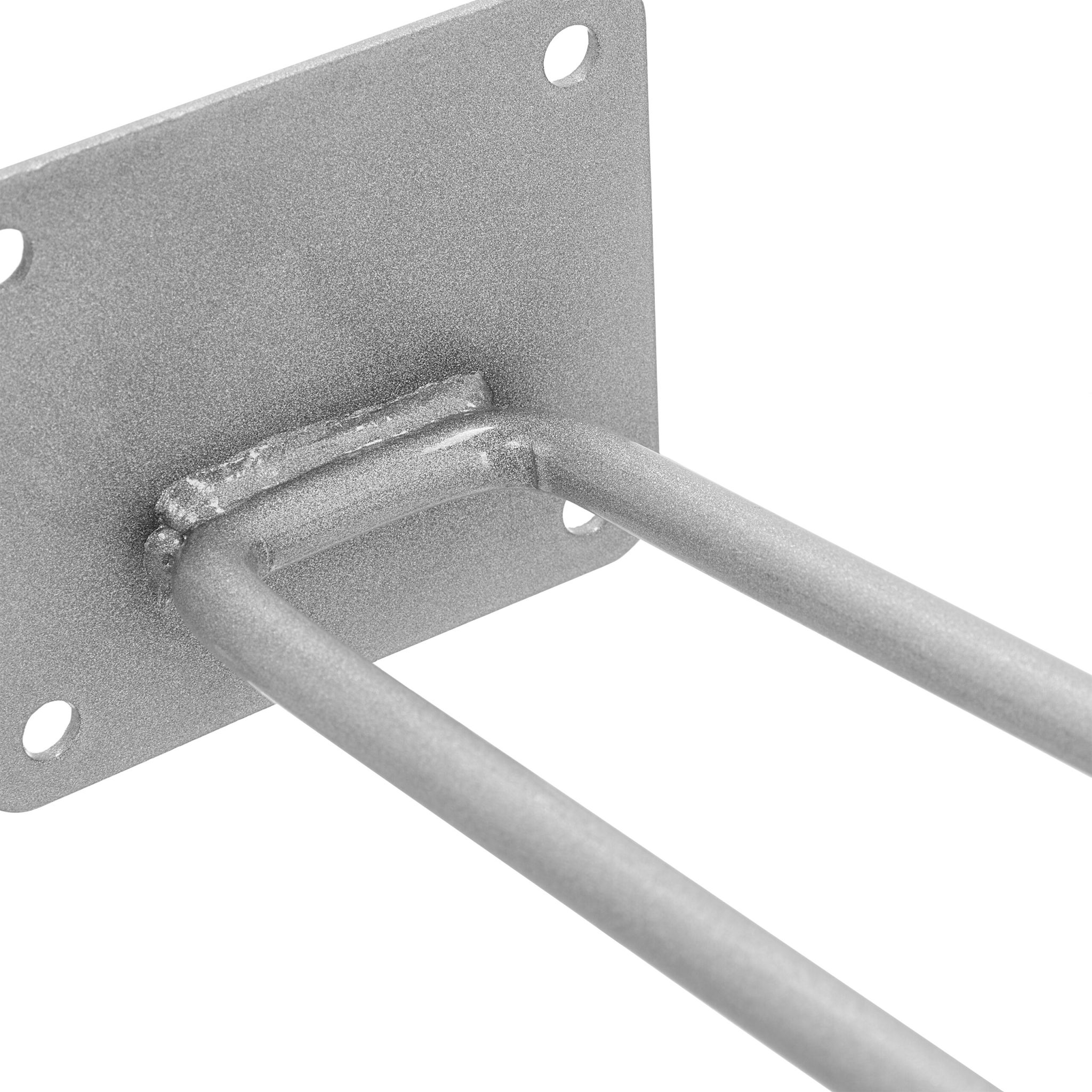 Langer Wandhaken in Silber Schwarz-Silber von Relaxdays