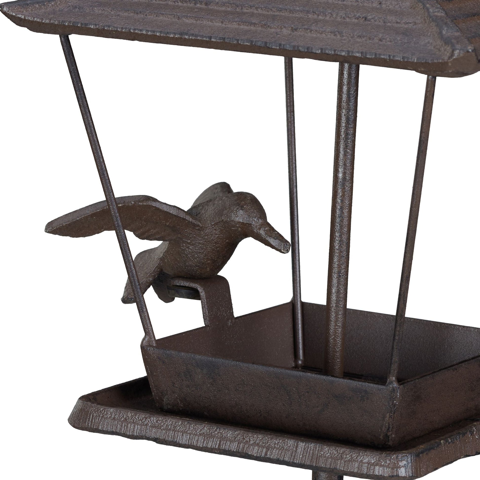 Vogelfutterhaus mit Erdspiess Braun von Relaxdays
