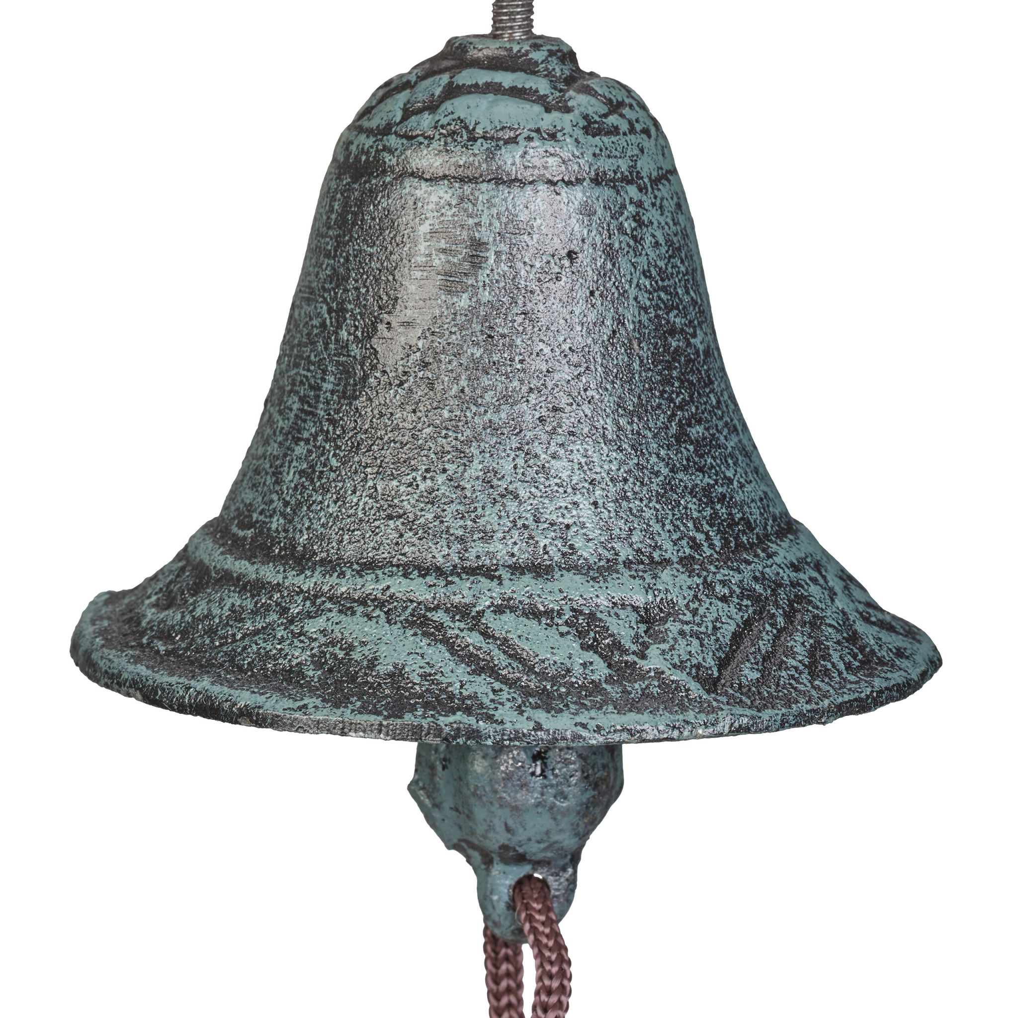 Gusseisen Türglocke mit Schiff Dunkelgrün von Relaxdays