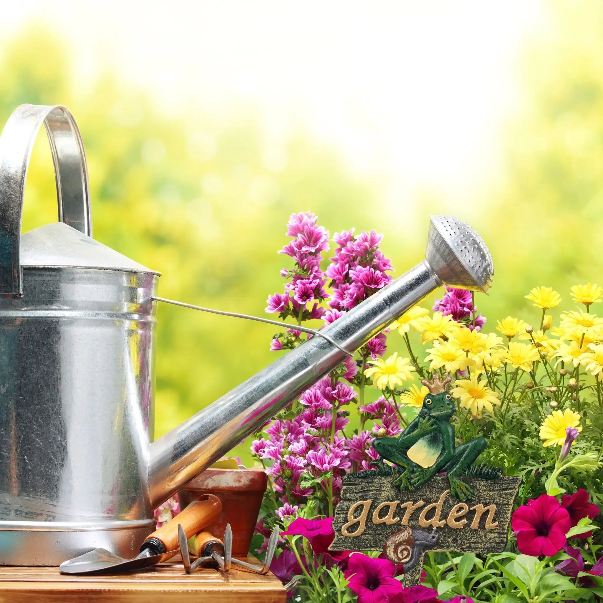 Gartenstecker garden Braun-Gold-Grün von Relaxdays