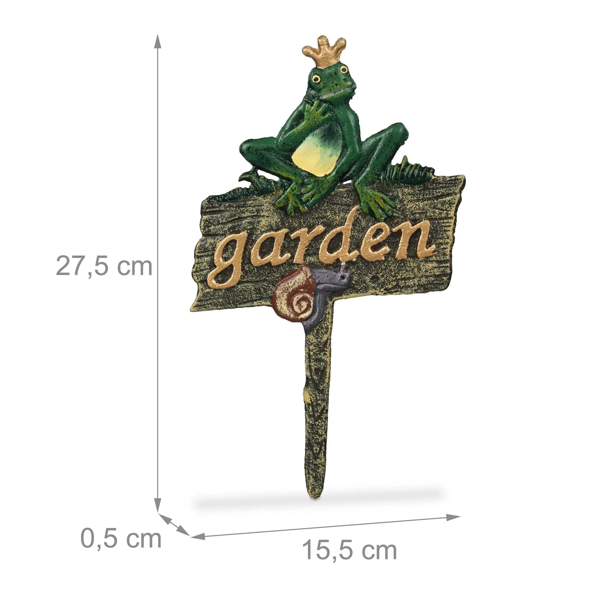 Gartenstecker garden Braun-Gold-Grün von Relaxdays