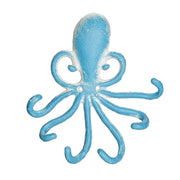 Wandhaken Oktopus Weiss-Hellblau von Relaxdays