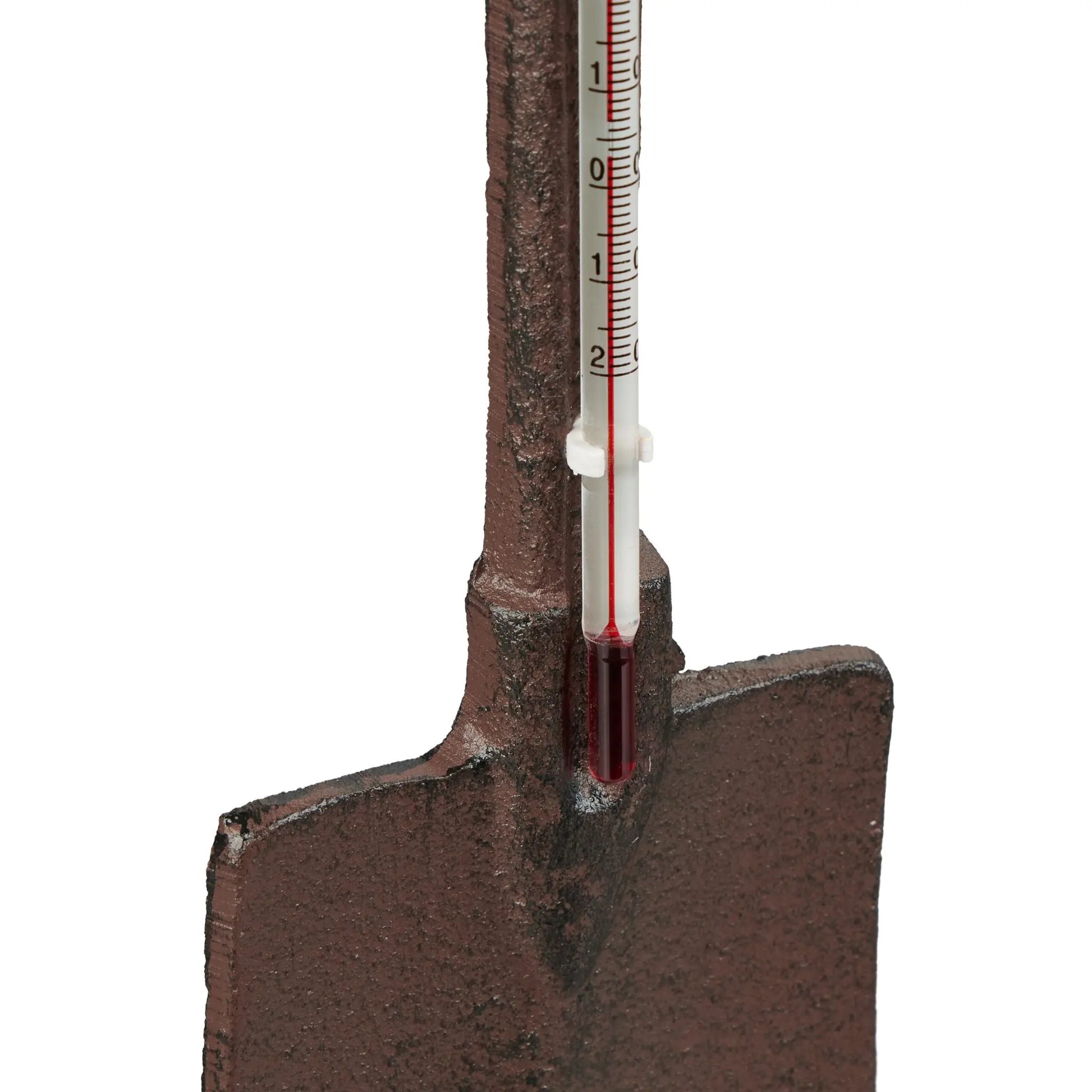 Analoges senthermometer Spaten Dunkelbraun-Rot-Schwarz von Relaxdays