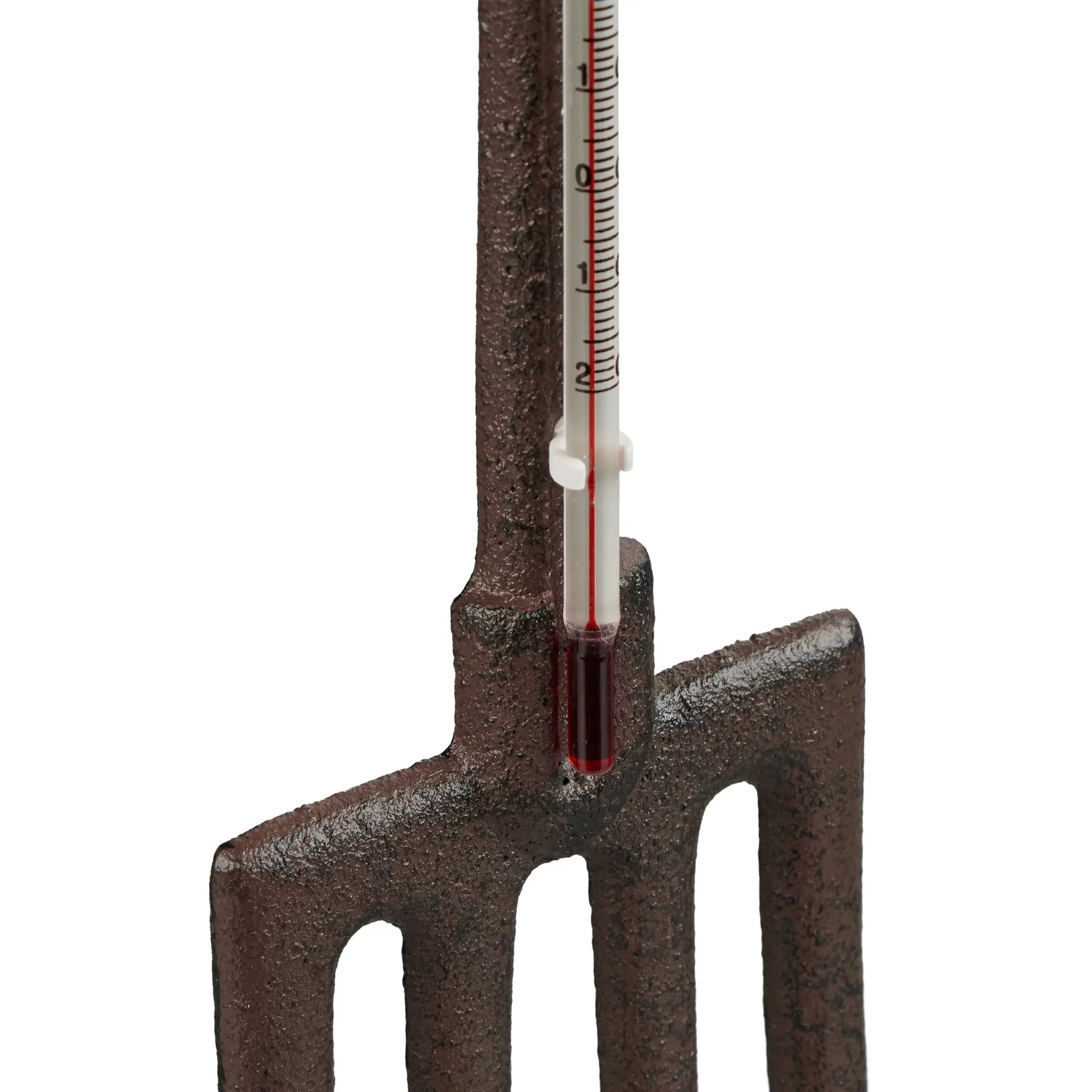 Analoges senthermometer Mistgabel Dunkelbraun-Rot-Schwarz von Relaxdays
