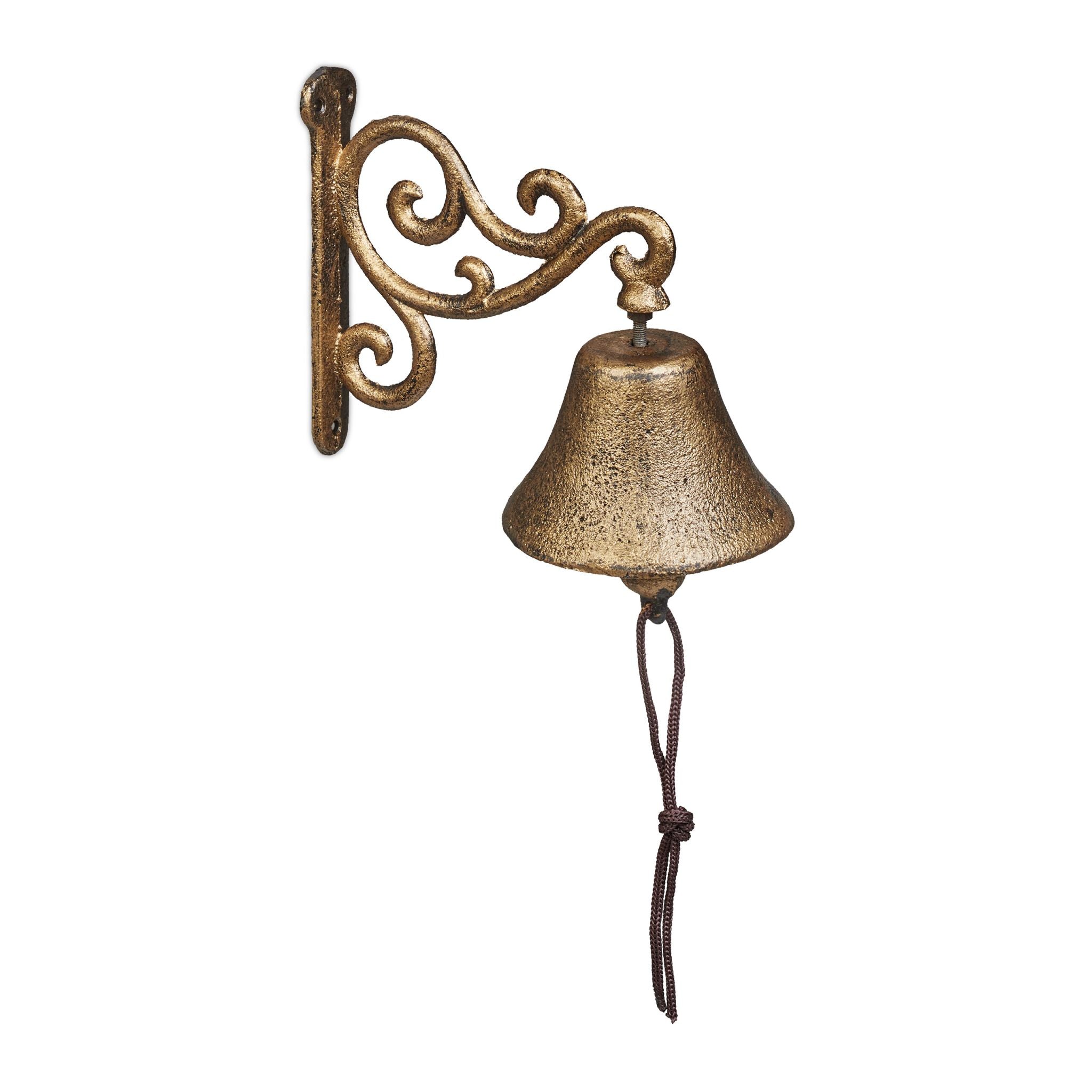Gusseisen Türglocke Gold von Relaxdays