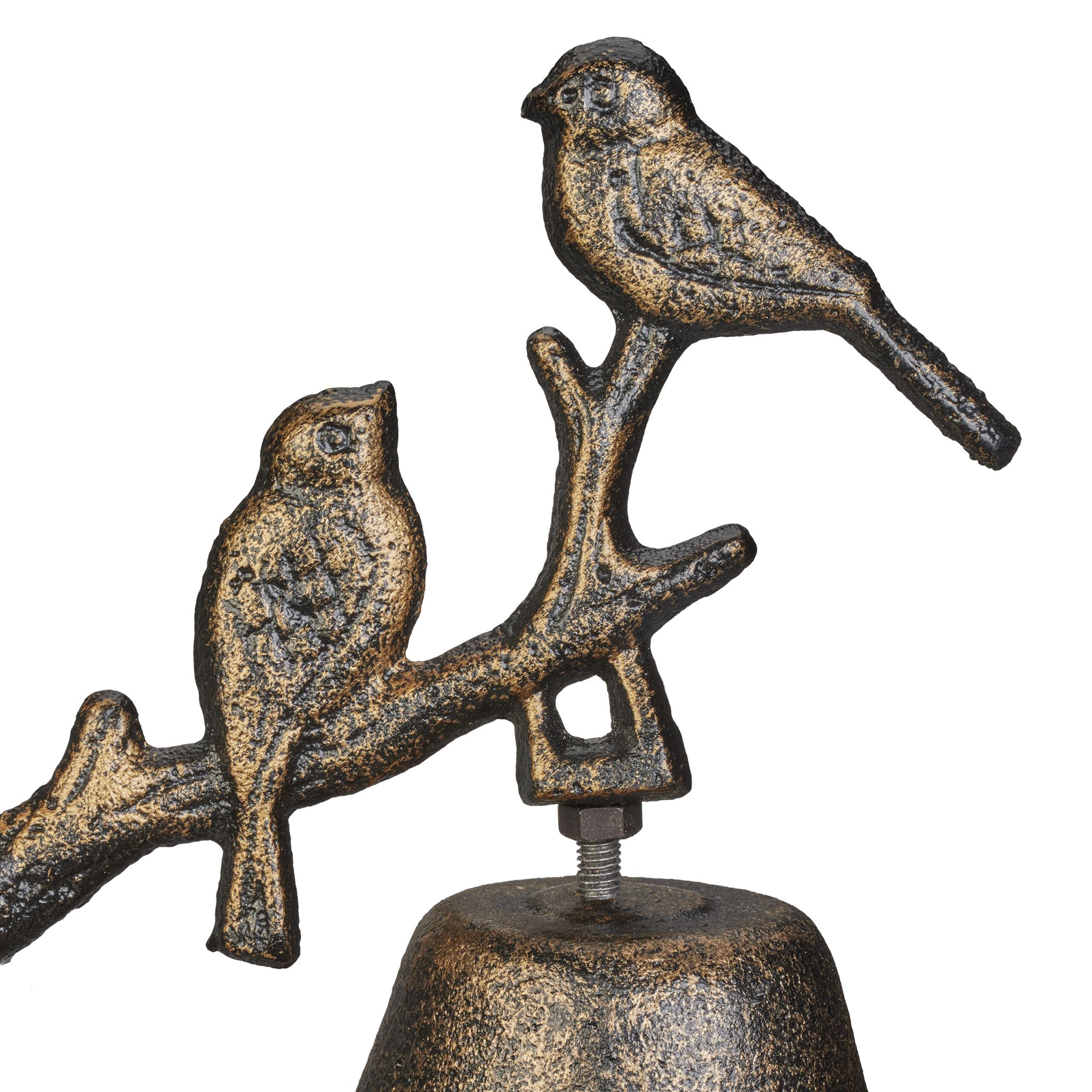 Türglocke Gusseisen Vögel Braun von Relaxdays