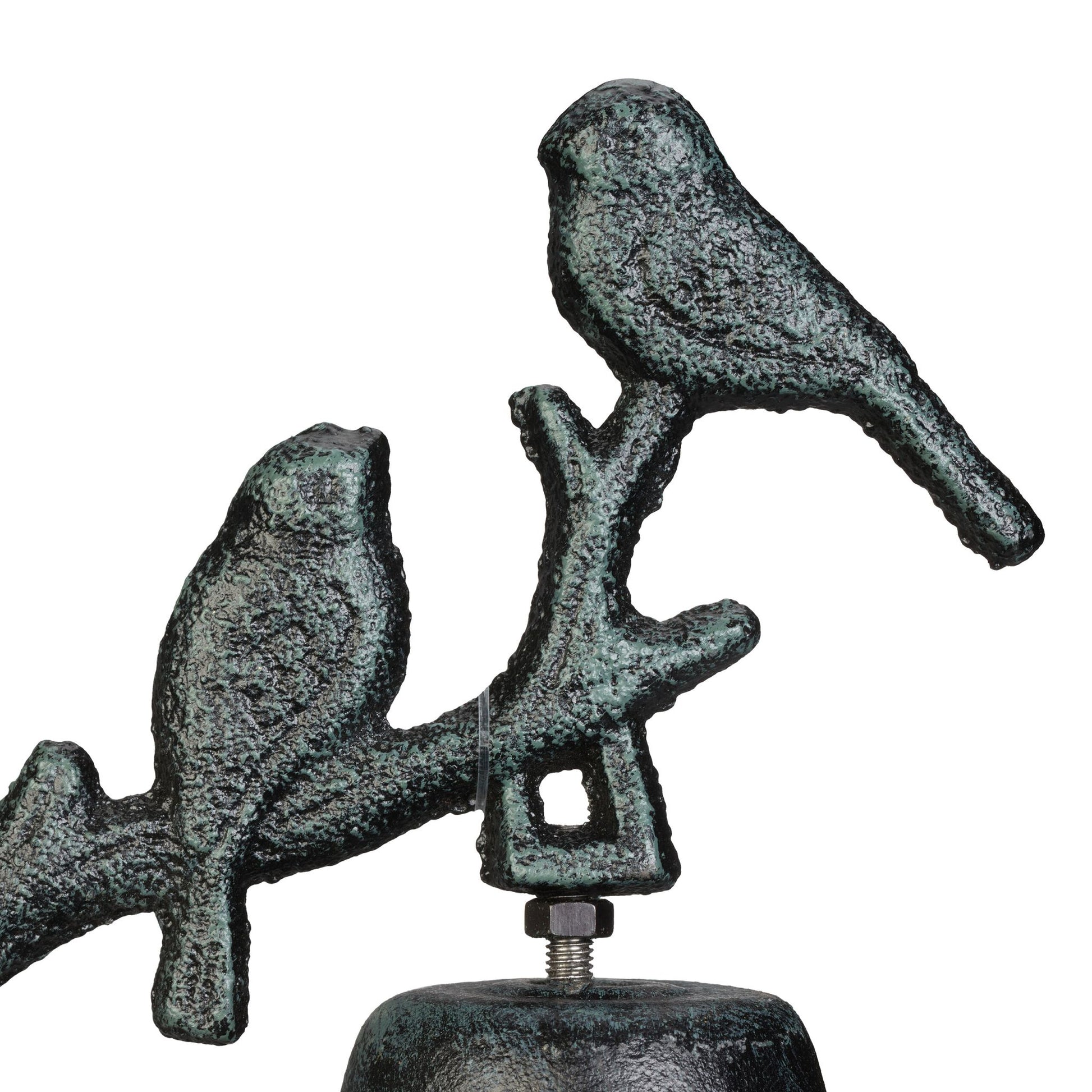 Türglocke Gusseisen Vögel Dunkelgrün-Schwarz von Relaxdays