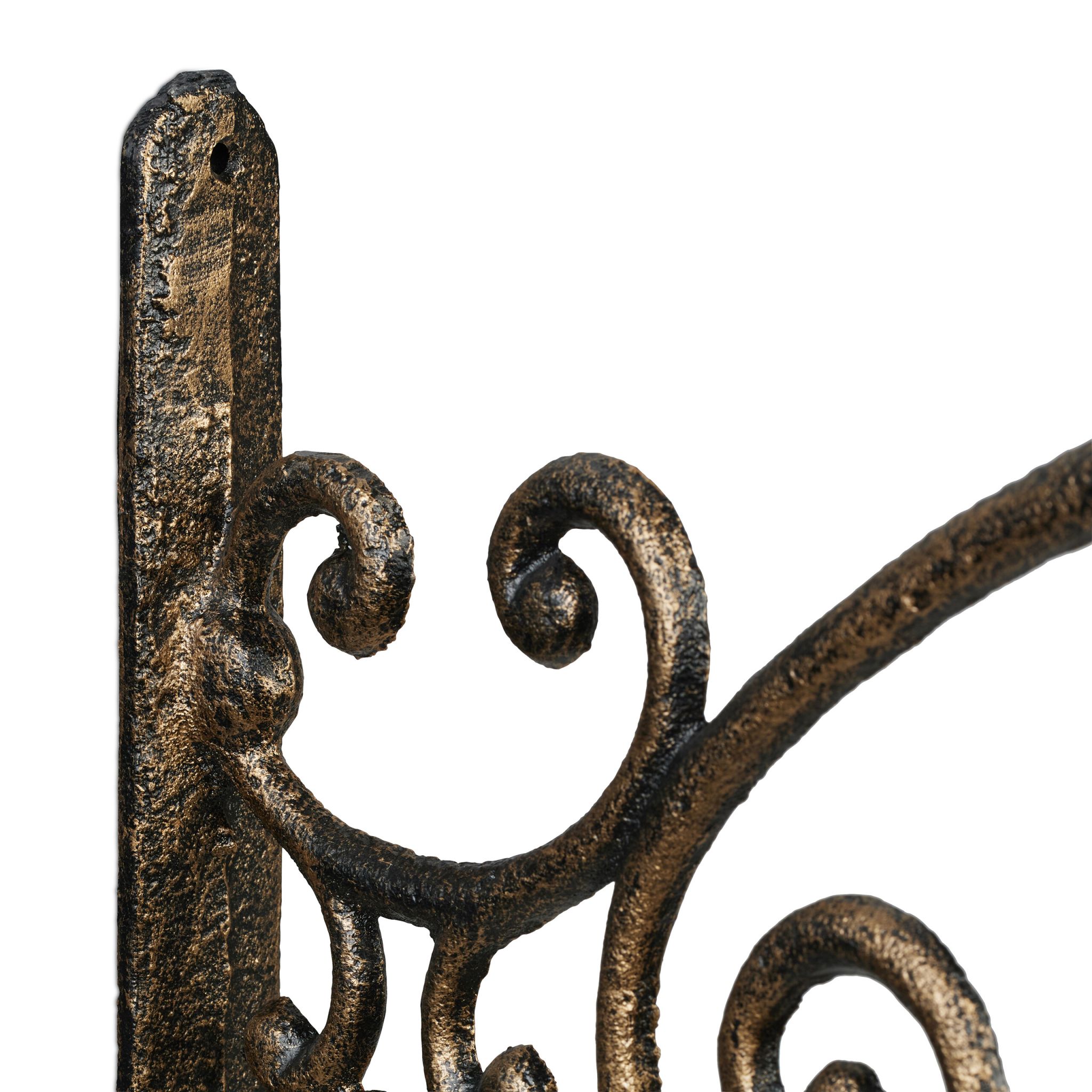 Gusseisen Wandschild zum Beschriften Gold-Schwarz von Relaxdays