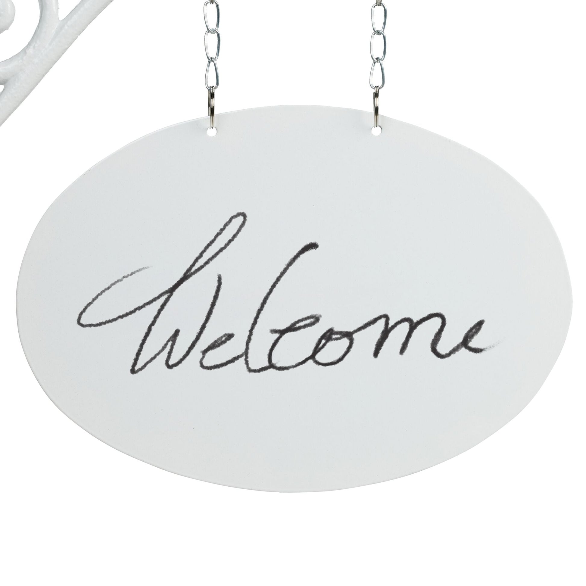 Gusseisen Wandschild zum Beschriften Weiss von Relaxdays