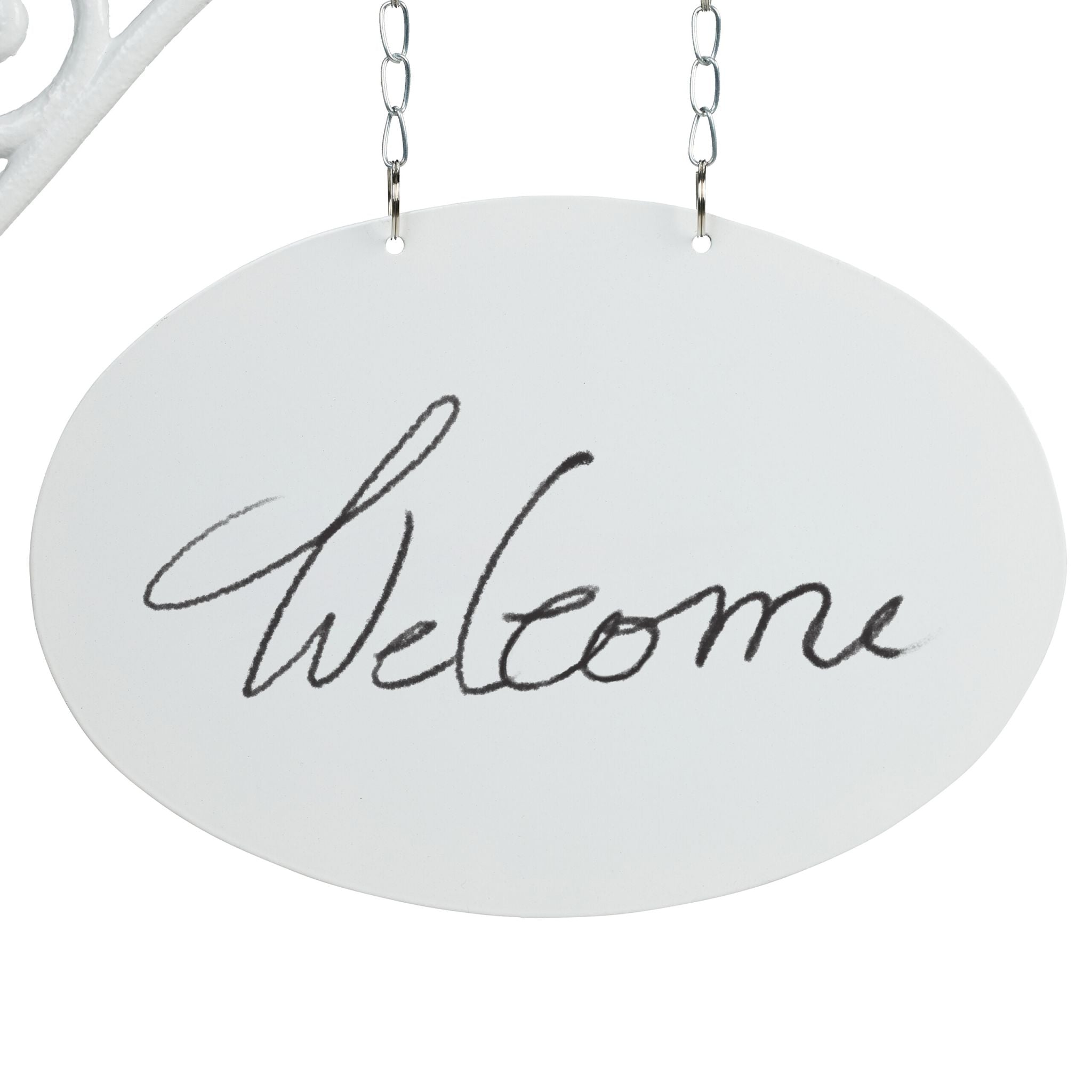 Gusseisen Wandschild zum Beschriften Weiss von Relaxdays