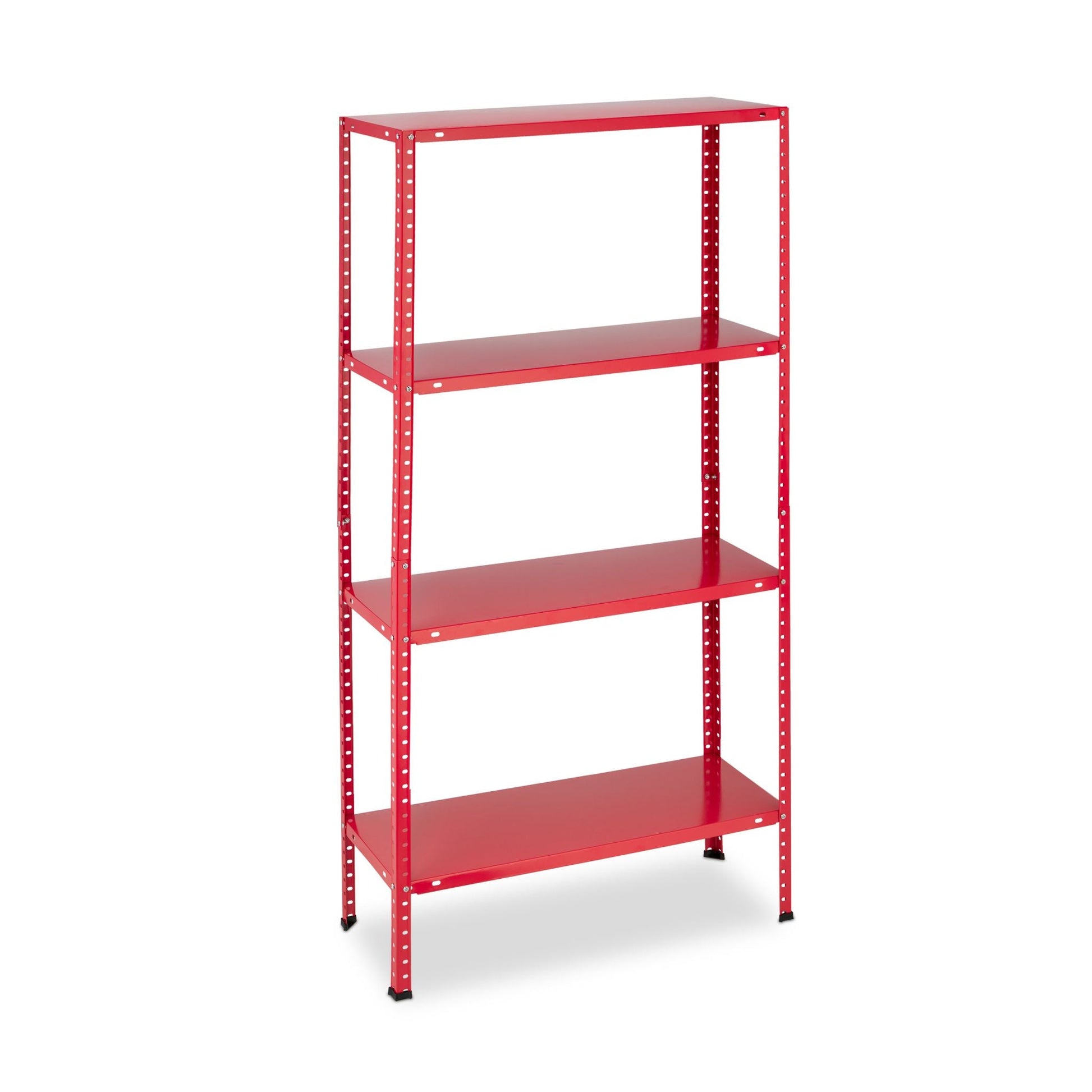 Schwerlastregal 2er-Set 4 Ebenen Rot von Relaxdays