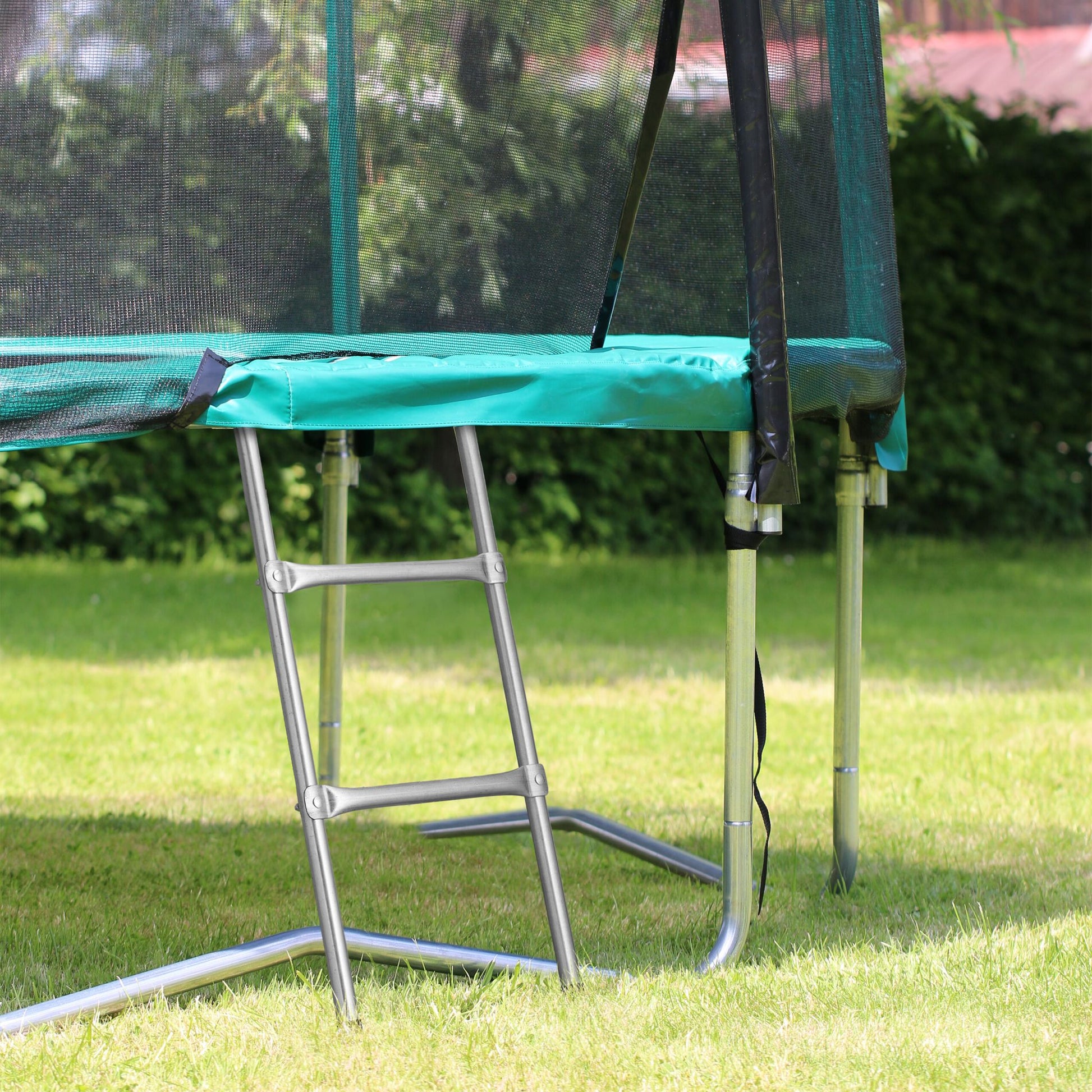 Trampolin Leiter 76cm Silber von Relaxdays