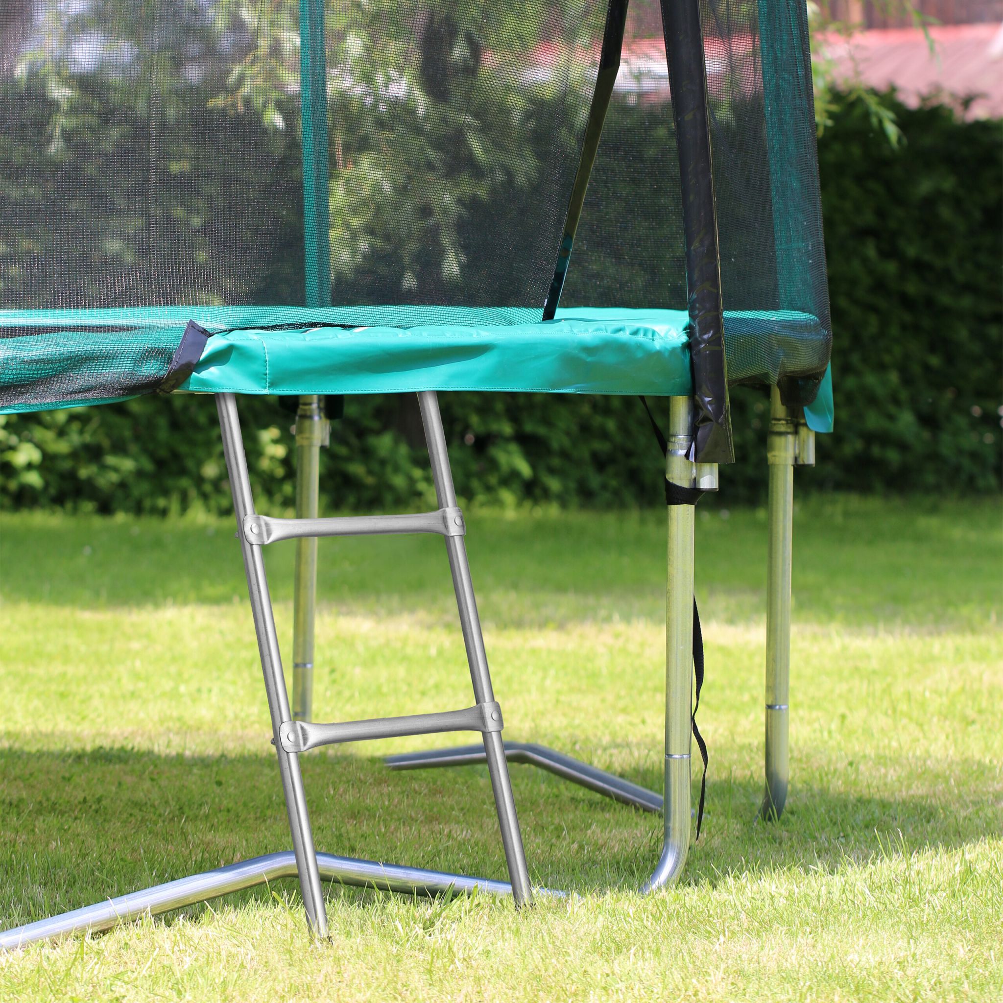 Trampolin Leiter 76cm Silber von Relaxdays