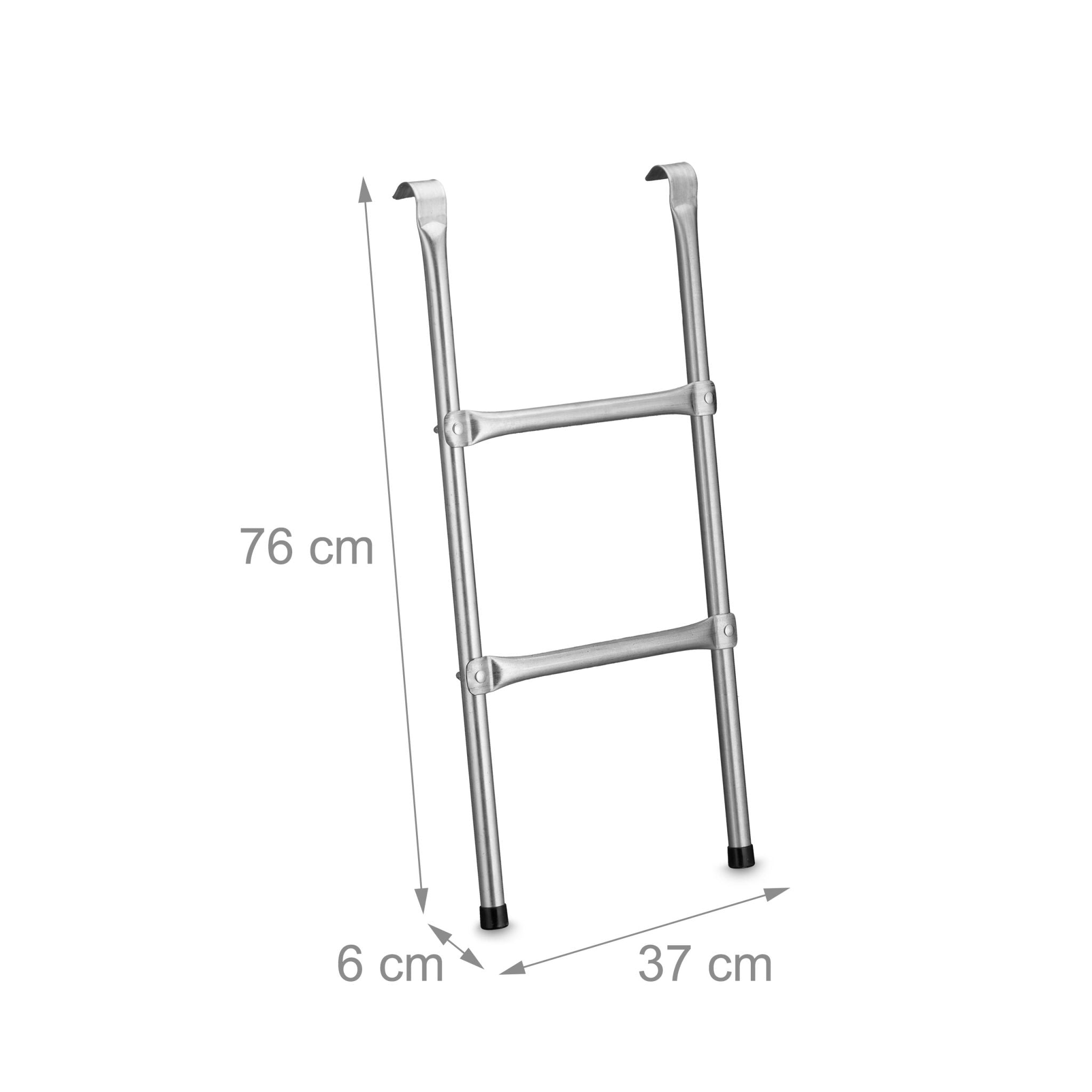 Trampolin Leiter 76cm Silber von Relaxdays