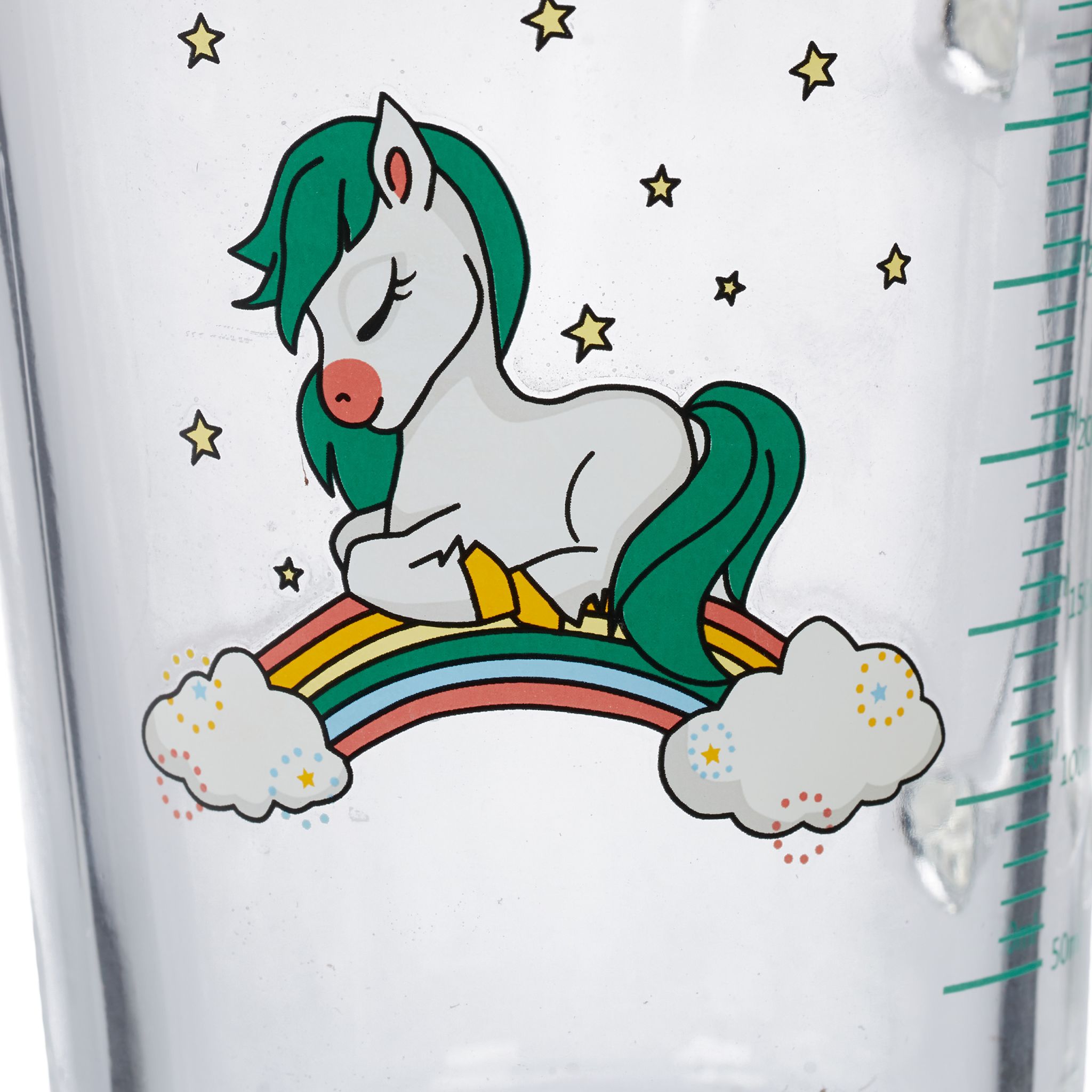 Kindergläser mit Pferdemotiv 2er-Set Weiss-Dunkelgrün-Transparent von Relaxdays
