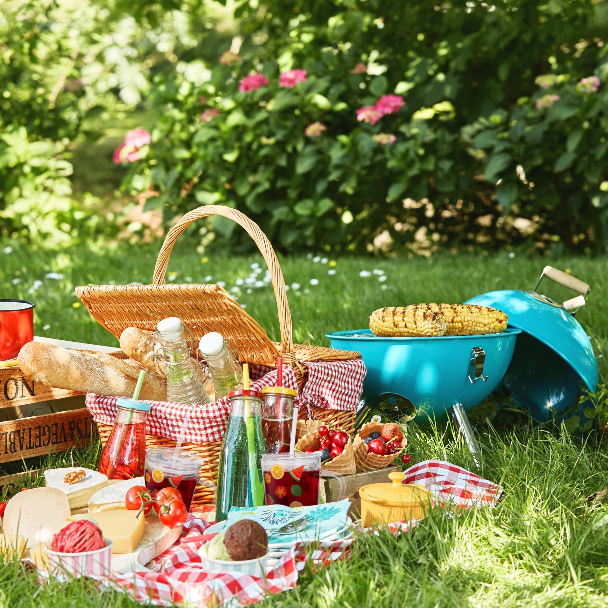 Kindergläser mit Früchte-Motiv 2er-Set Orange-Rot-Transparent von Relaxdays
