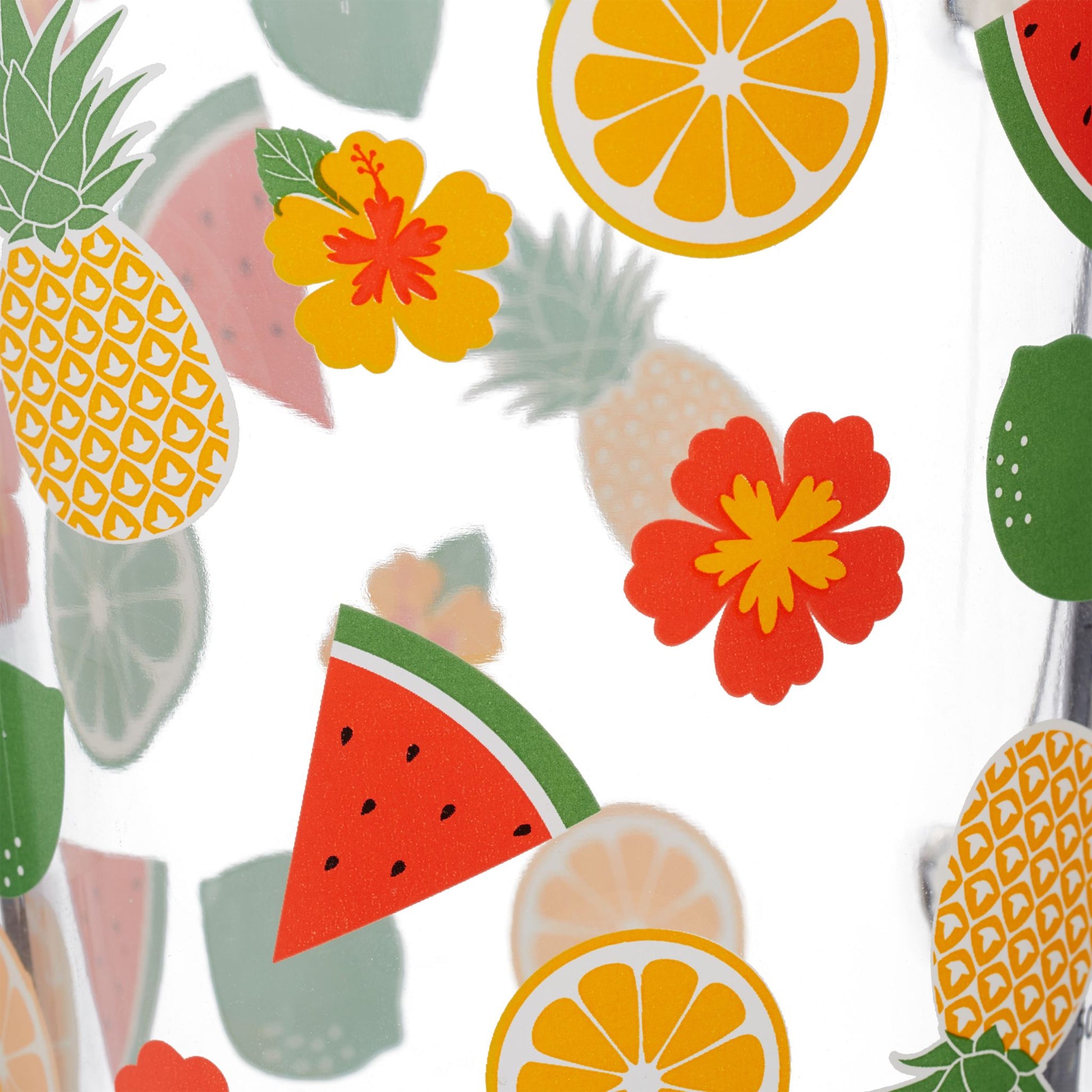 Kindergläser mit Früchte-Motiv 2er-Set Orange-Rot-Transparent von Relaxdays