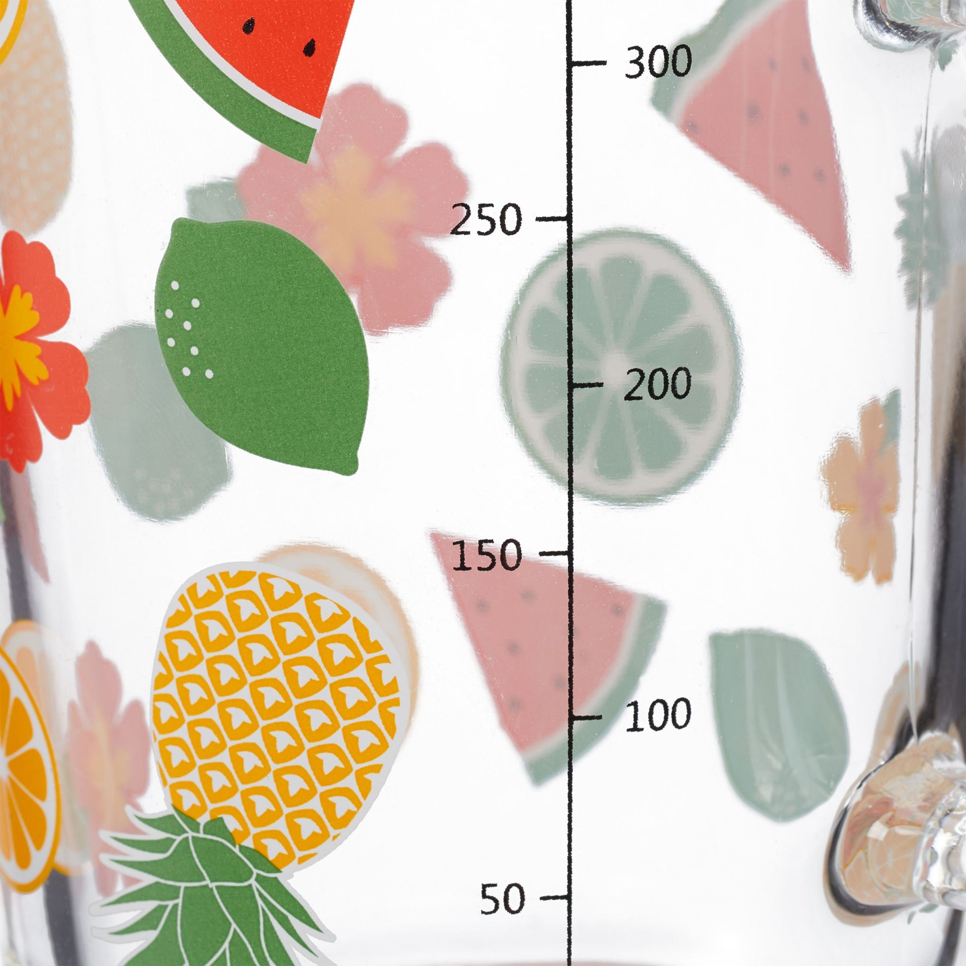 Kindergläser mit Früchte-Motiv 2er-Set Orange-Rot-Transparent von Relaxdays