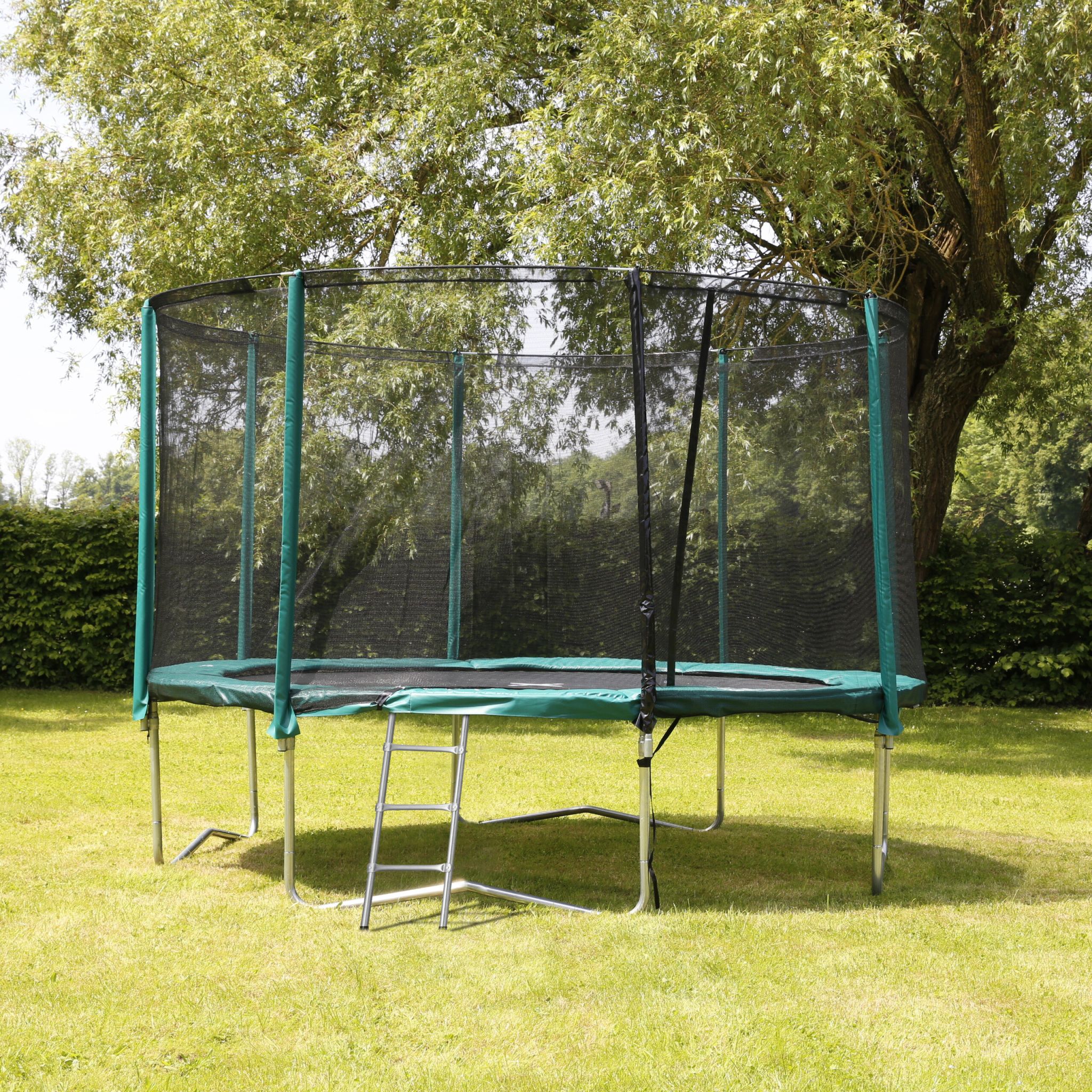 Trampolin Leiter 96cm Silber von Relaxdays