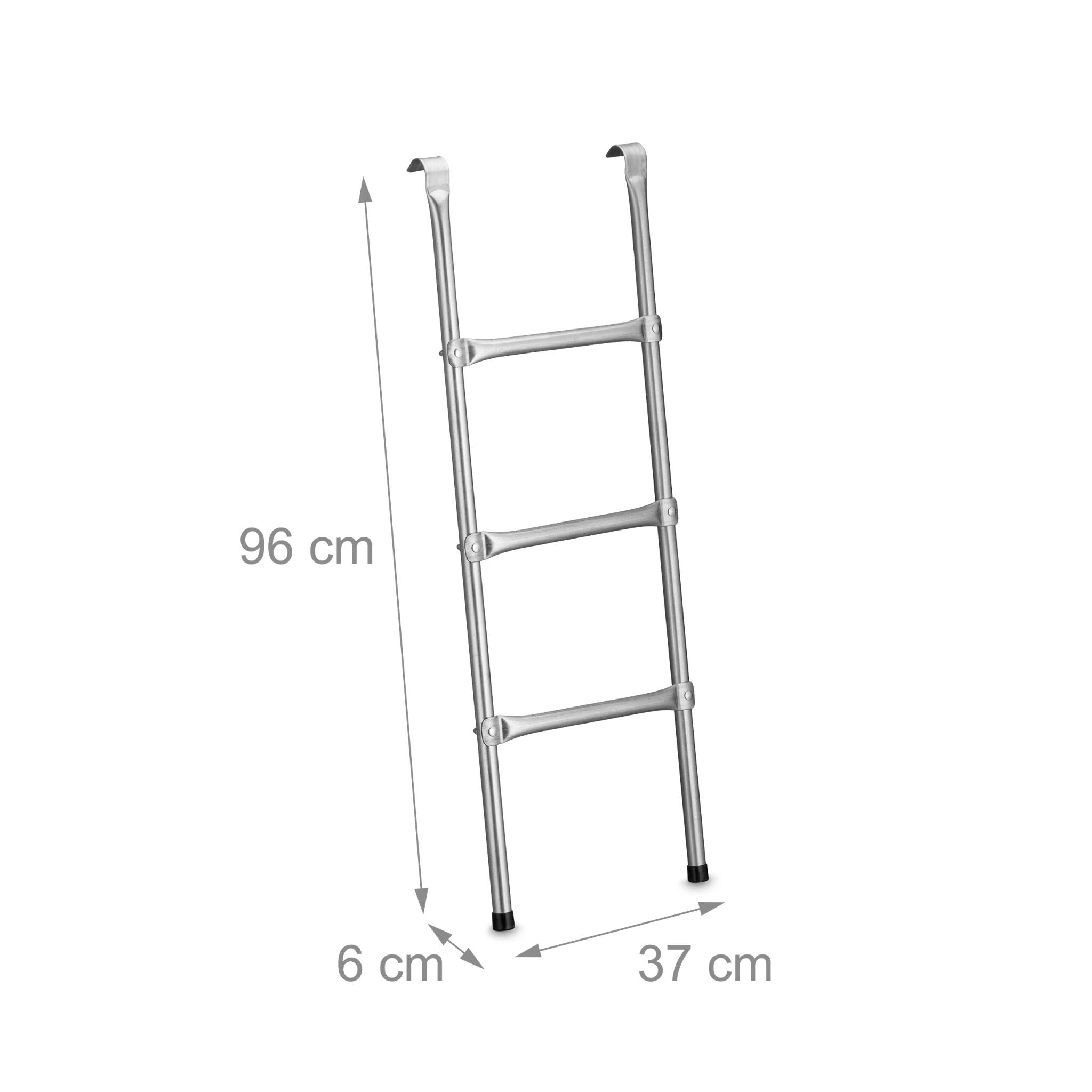 Trampolin Leiter 96cm Silber von Relaxdays
