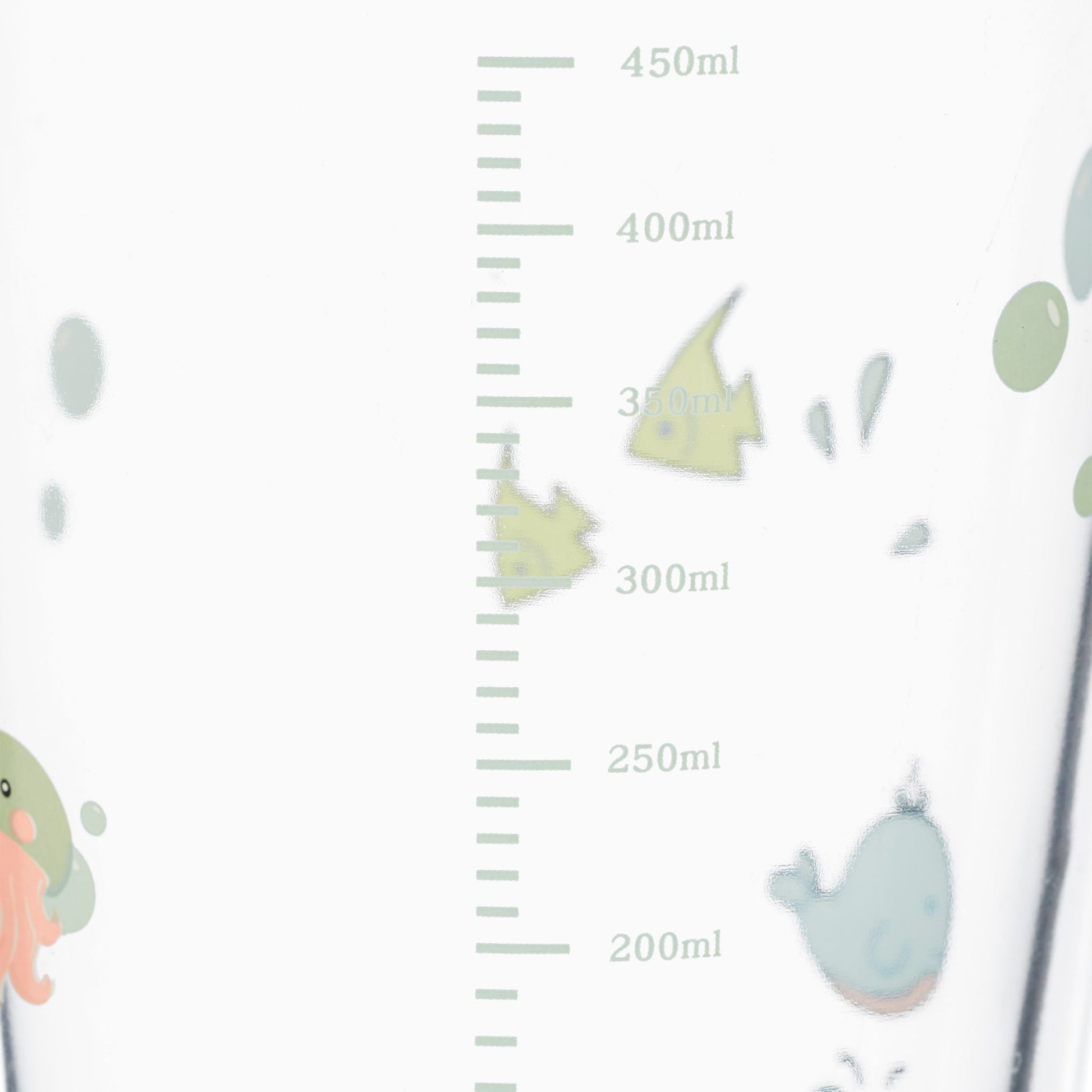 Kindergläser mit Walmotiv 4er-Set Rosa-Transparent-Türkis von Relaxdays