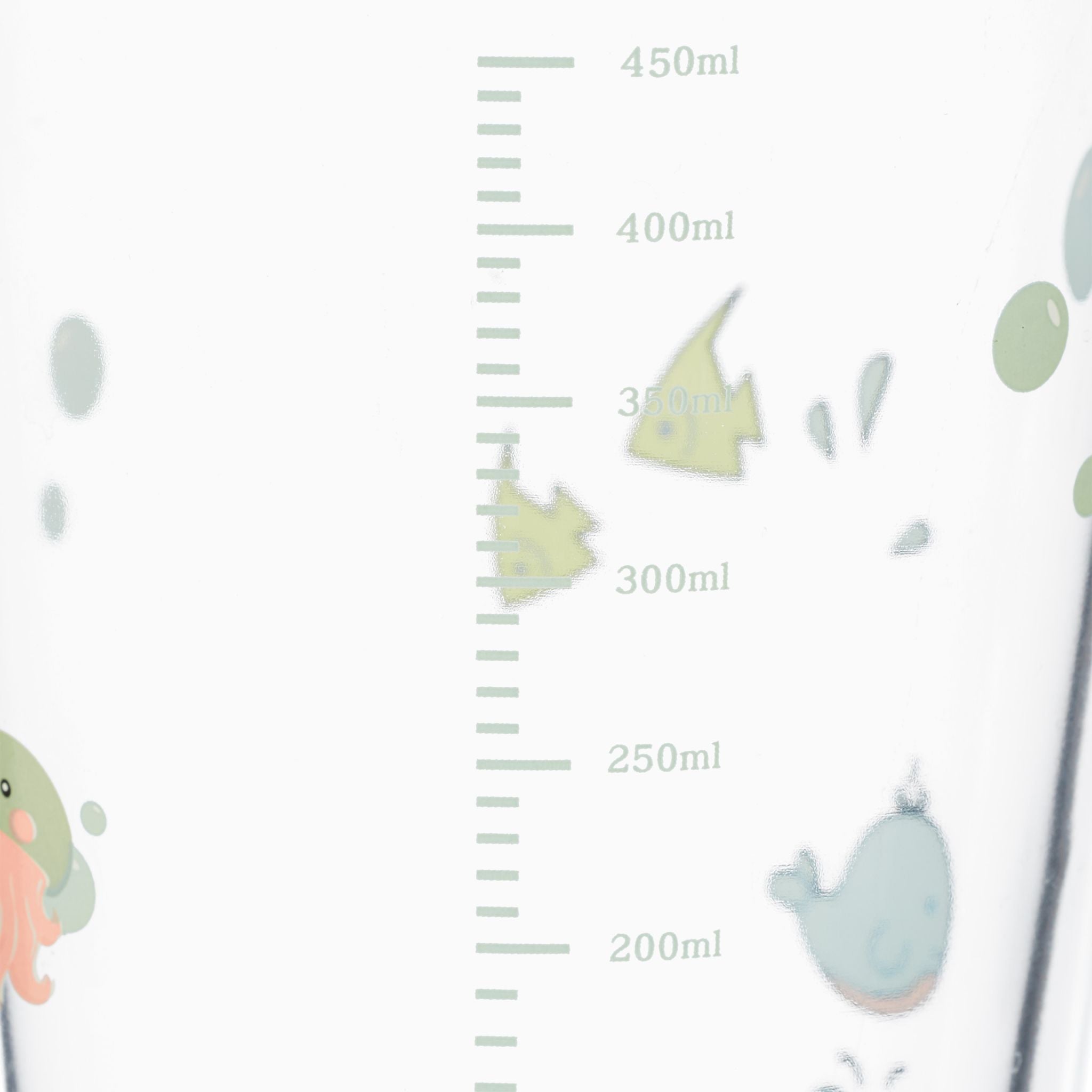 Kindergläser mit Walmotiv 4er-Set Rosa-Transparent-Türkis von Relaxdays