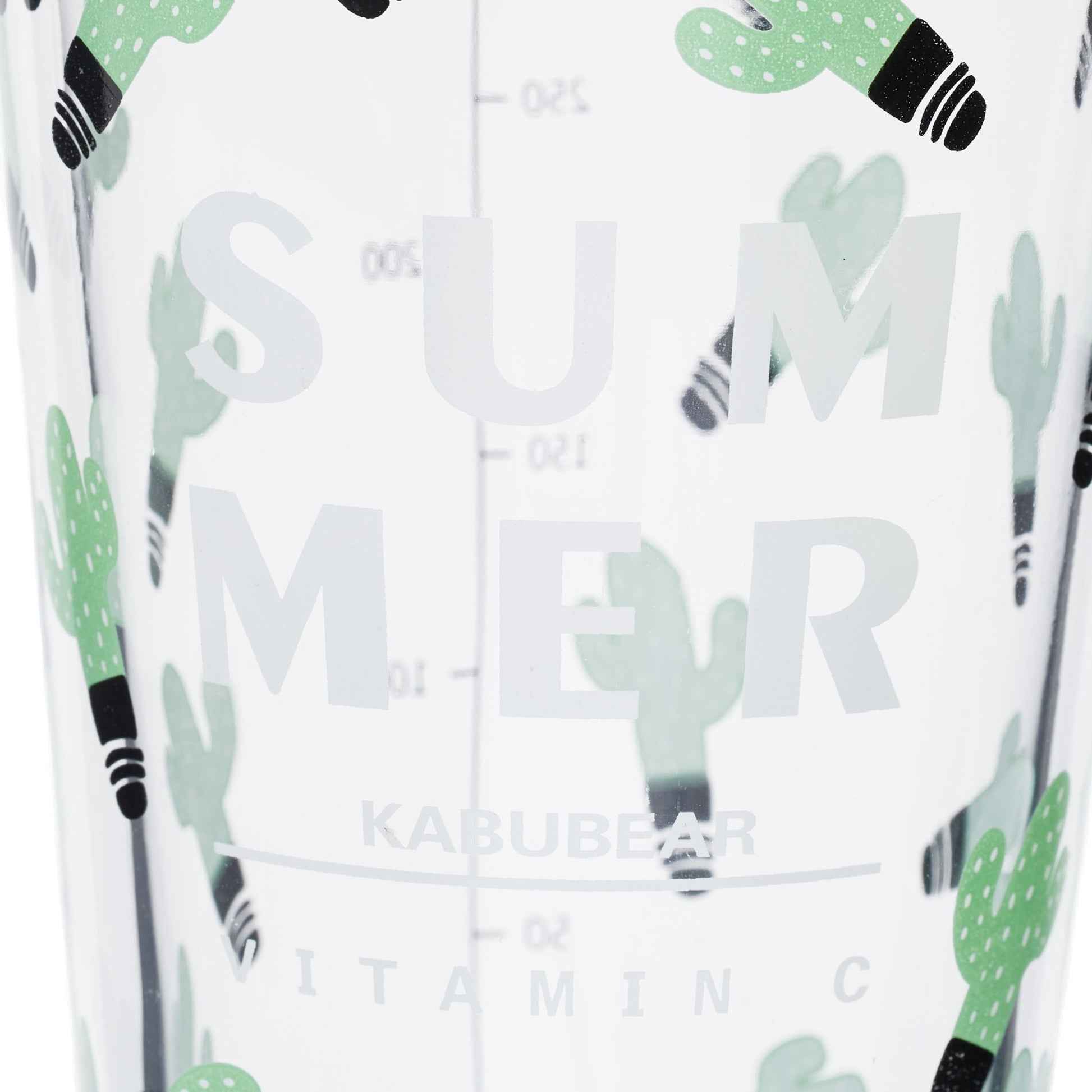 Trinkgläser mit Kaktus-Motiv 4er-Set Grün-Schwarz-Transparent von Relaxdays