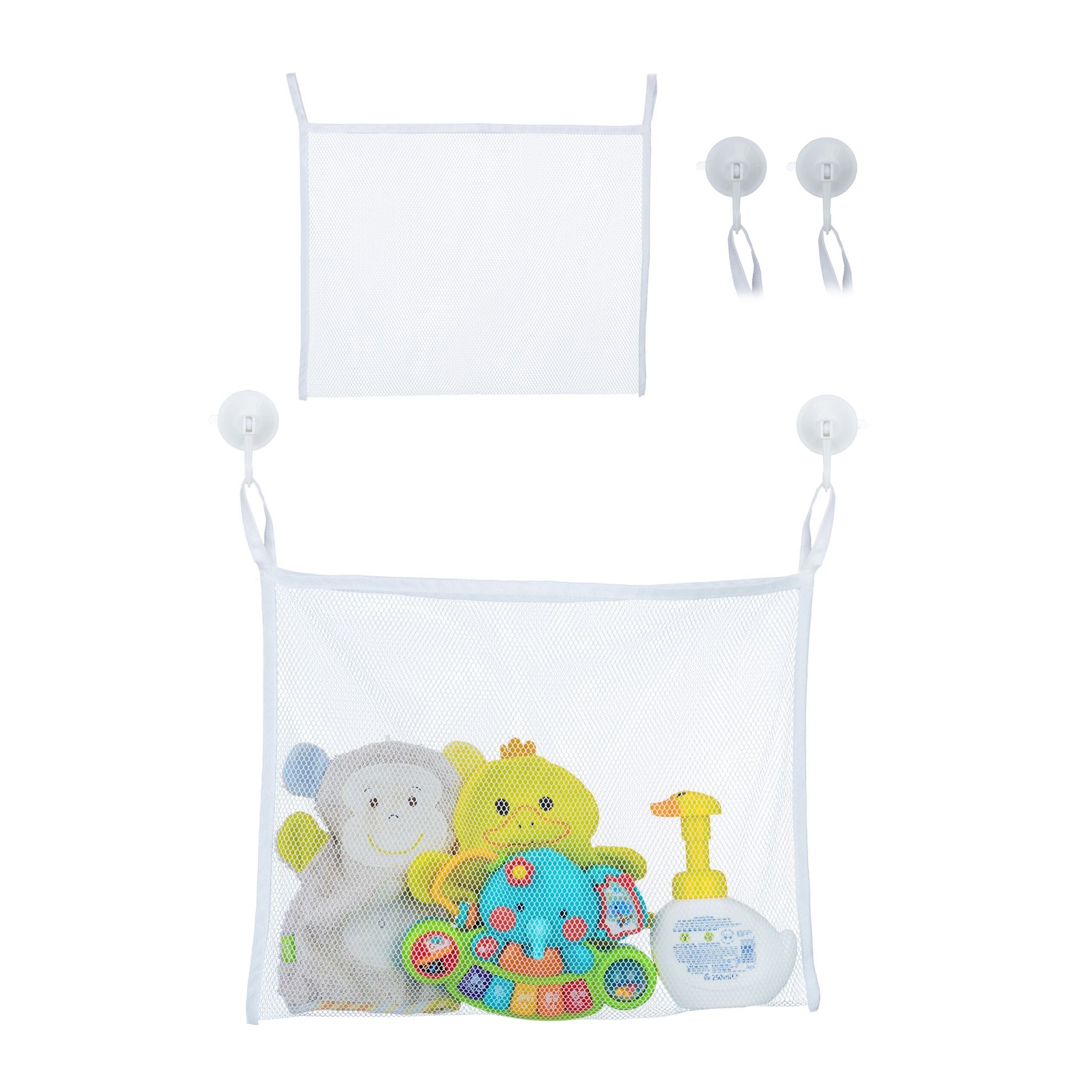 Badespielzeug Aufbewahrung 2er-Set Weiss von Relaxdays