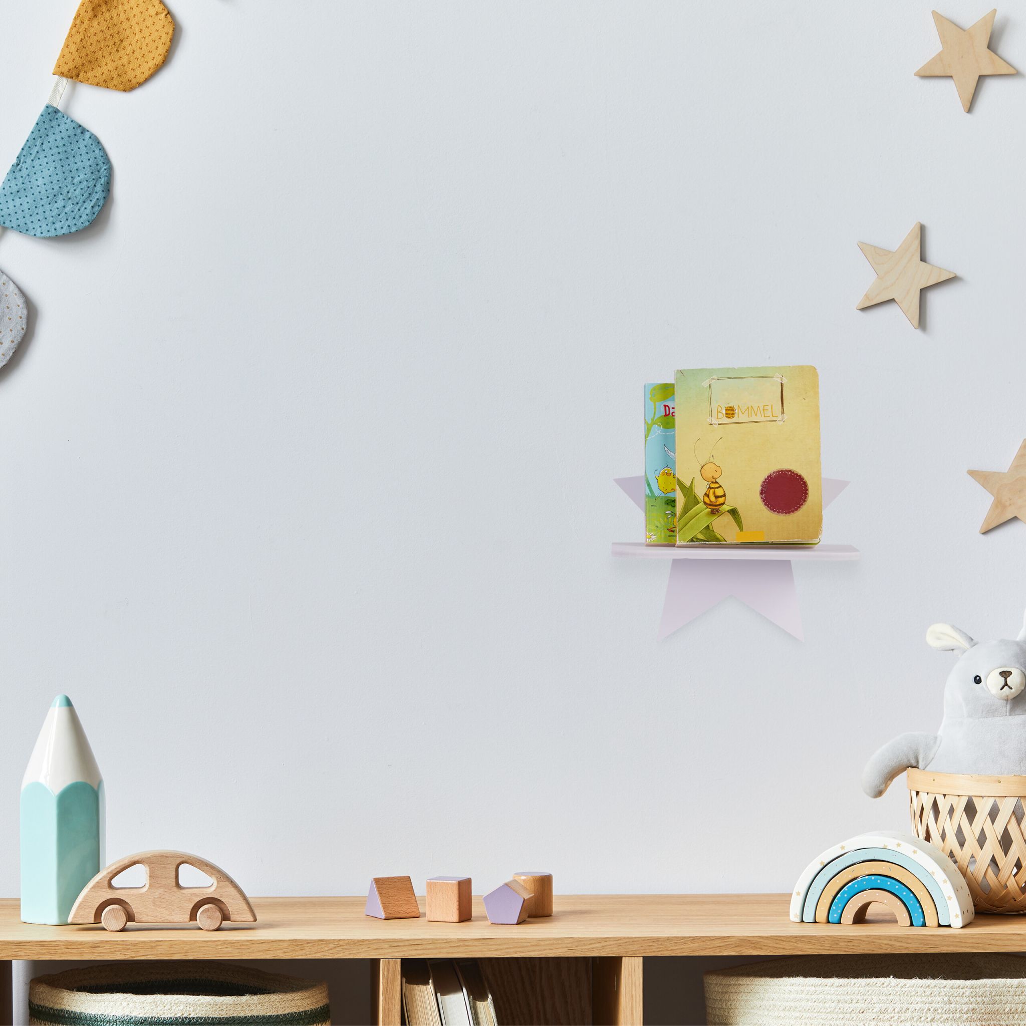 Wandregal Stern Kinderzimmer Weiss von Relaxdays