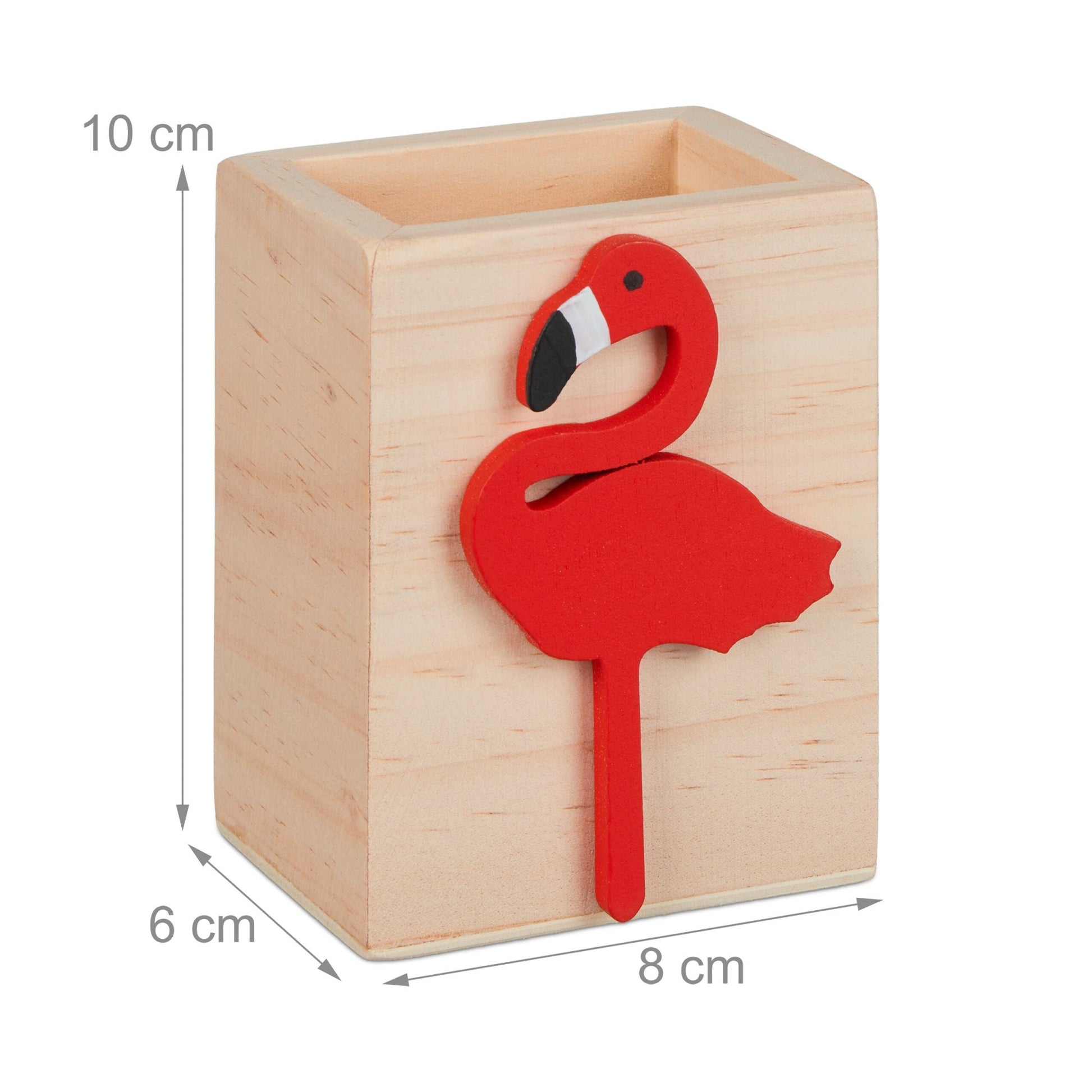 Stiftehalter Flamingo Hellbraun-Rot von Relaxdays