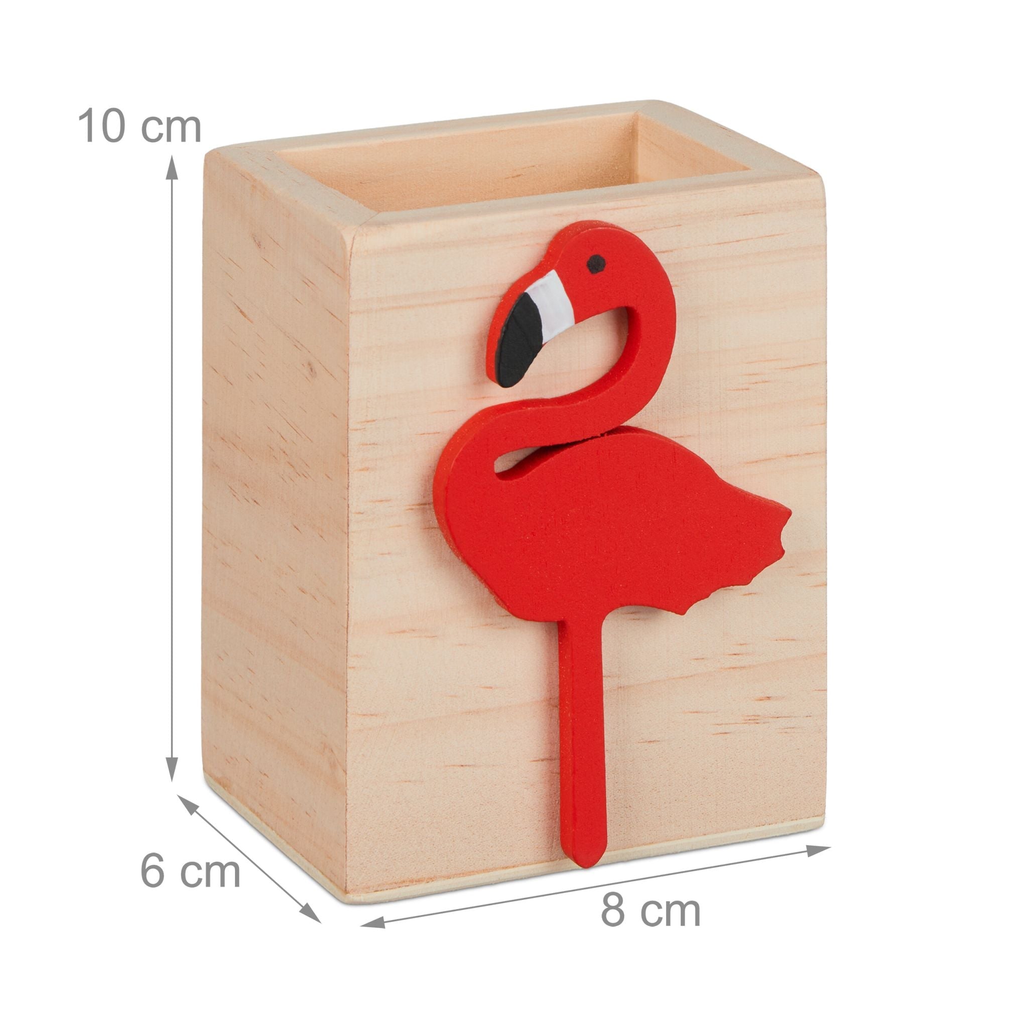 Stiftehalter Flamingo Hellbraun-Rot von Relaxdays