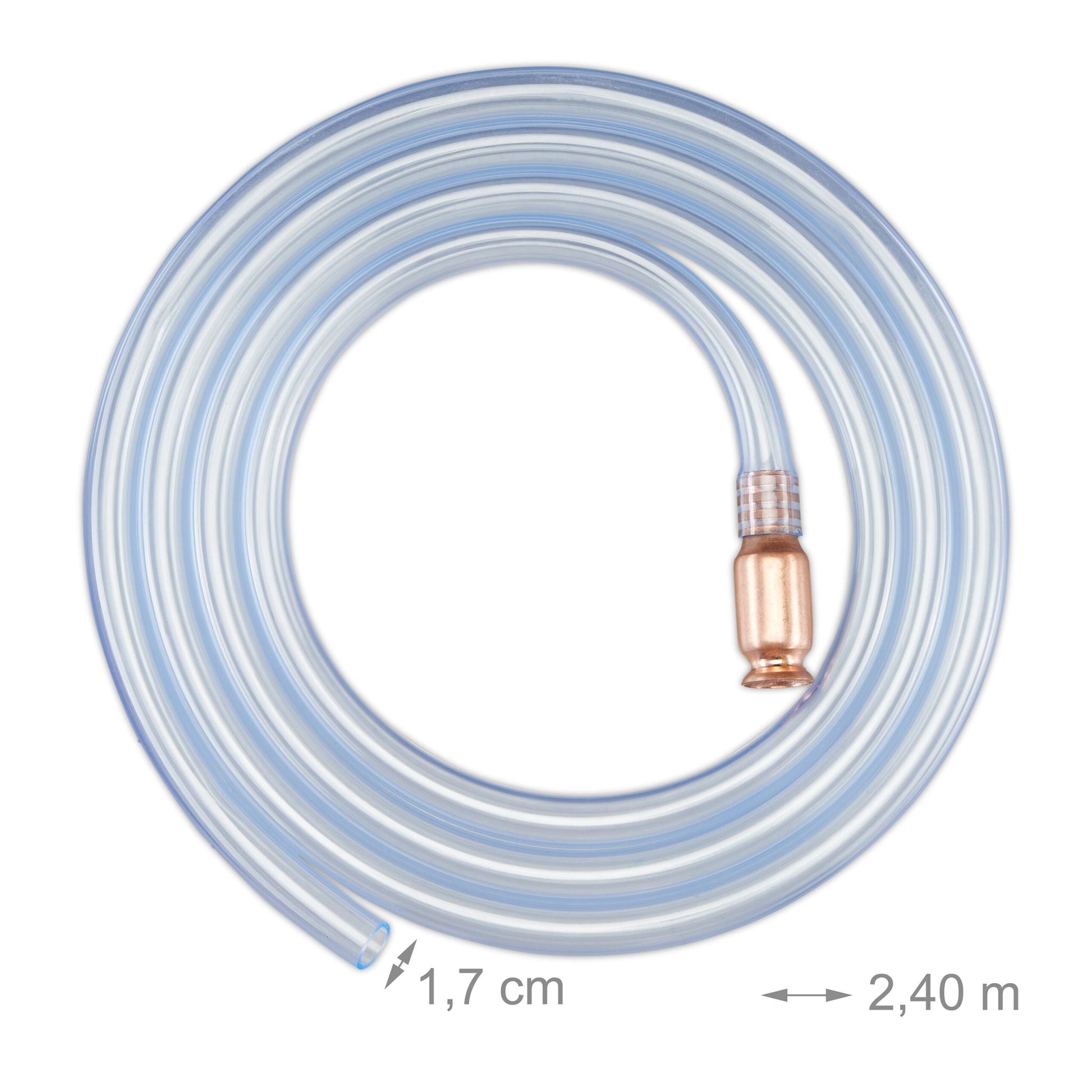 Schüttelschlauch 240cm Kupfer-Transparent von Relaxdays