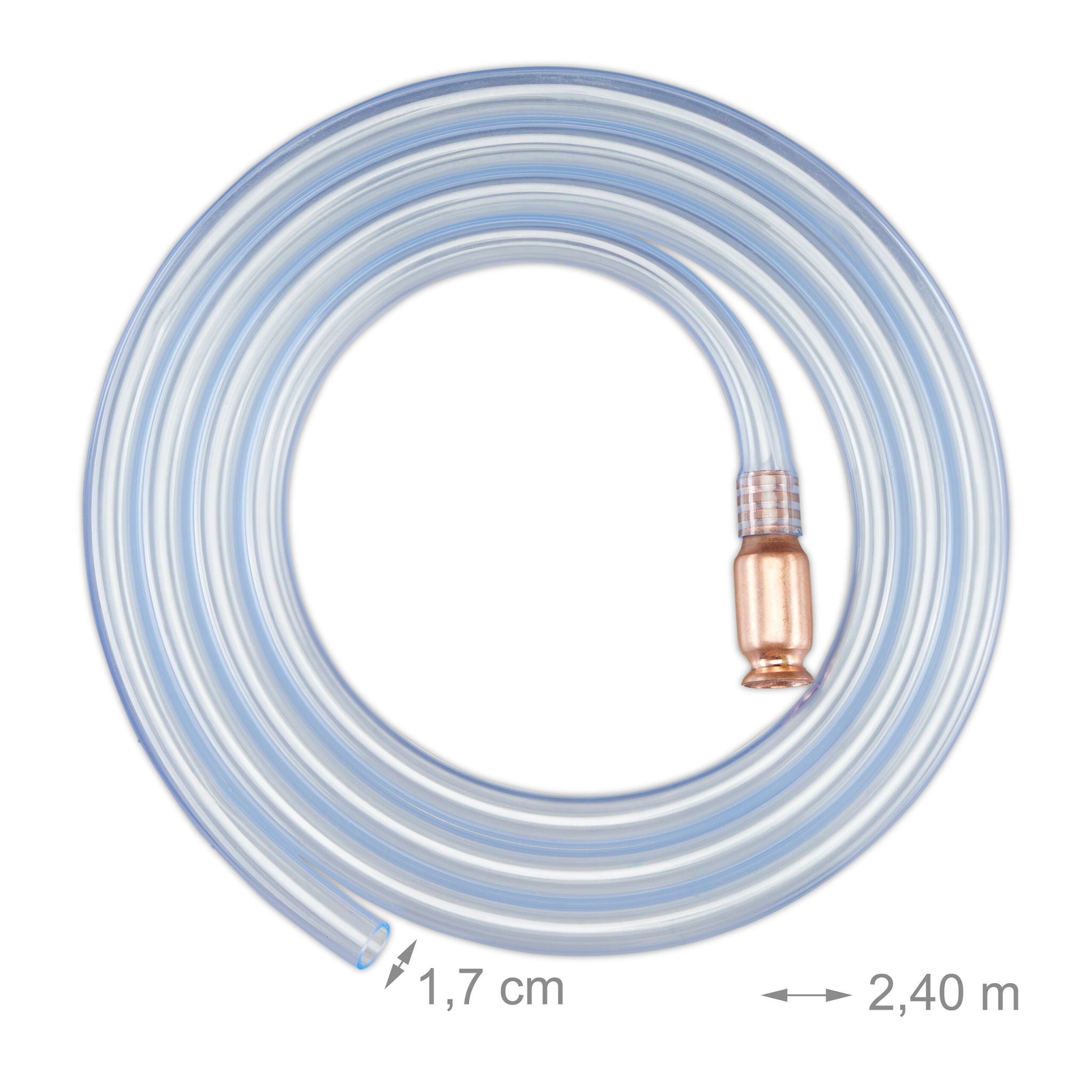 Schüttelschlauch 240cm Kupfer-Transparent von Relaxdays