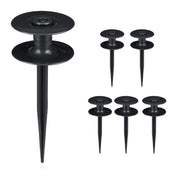 Schlauchführung Gartenschlauch 6er-Set Schwarz von Relaxdays