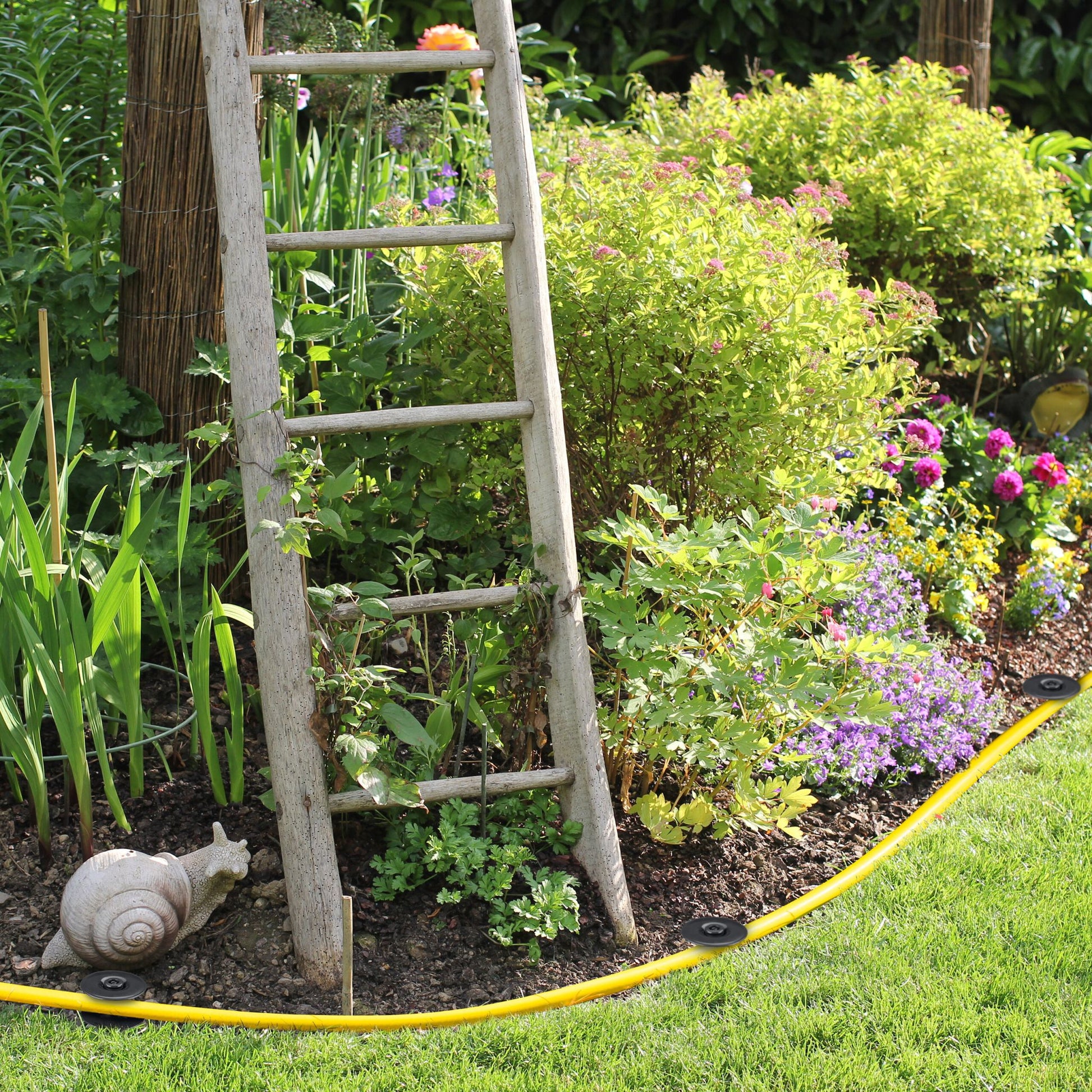 Schlauchführung Gartenschlauch 6er-Set Schwarz von Relaxdays