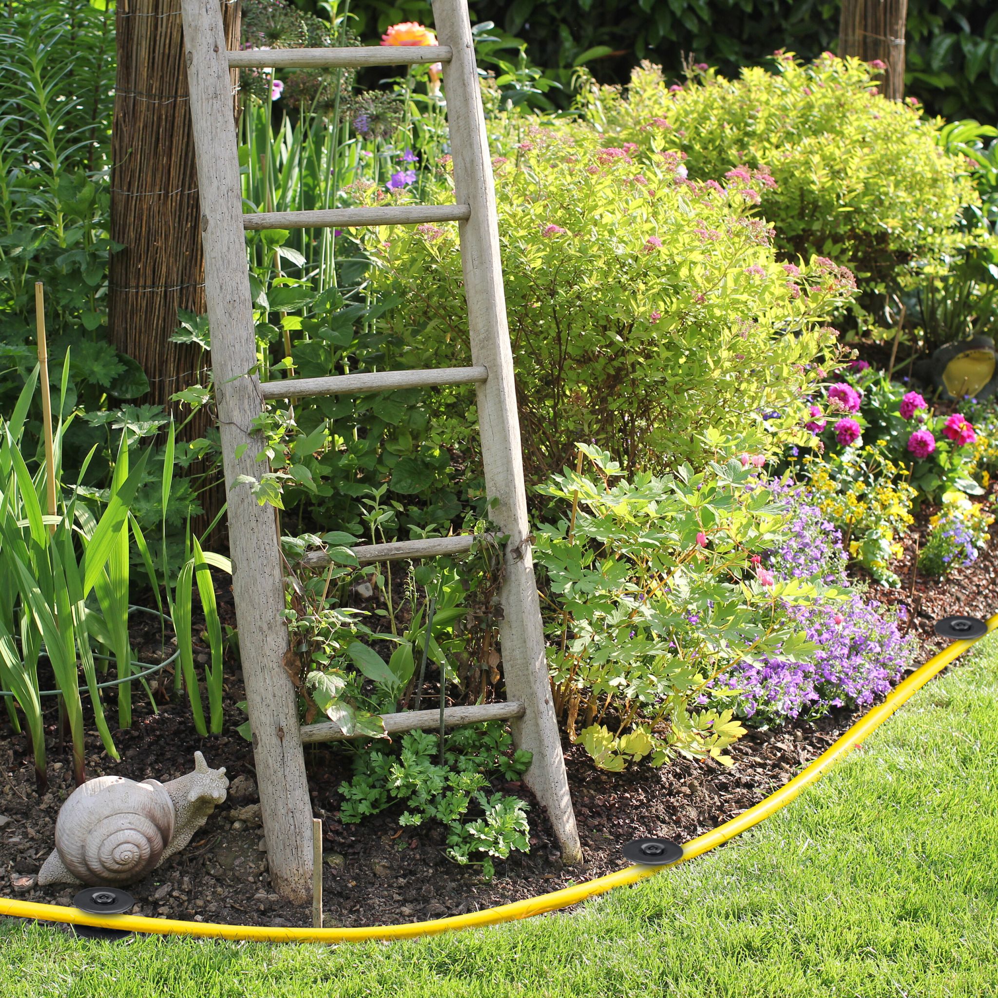 Schlauchführung Gartenschlauch 6er-Set Schwarz von Relaxdays