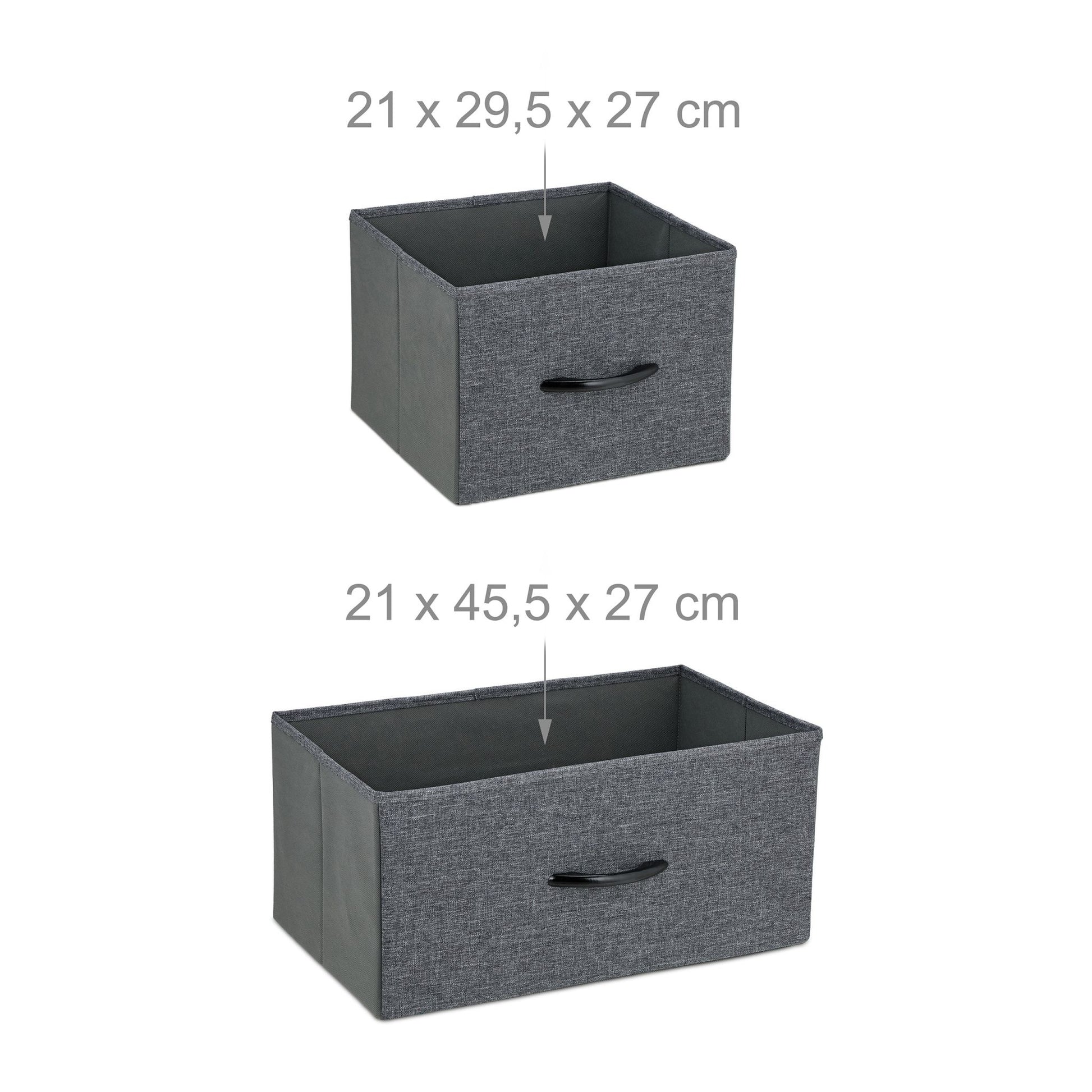 Kommode mit 9 Schubladen Braun-Schwarz-Grau von Relaxdays