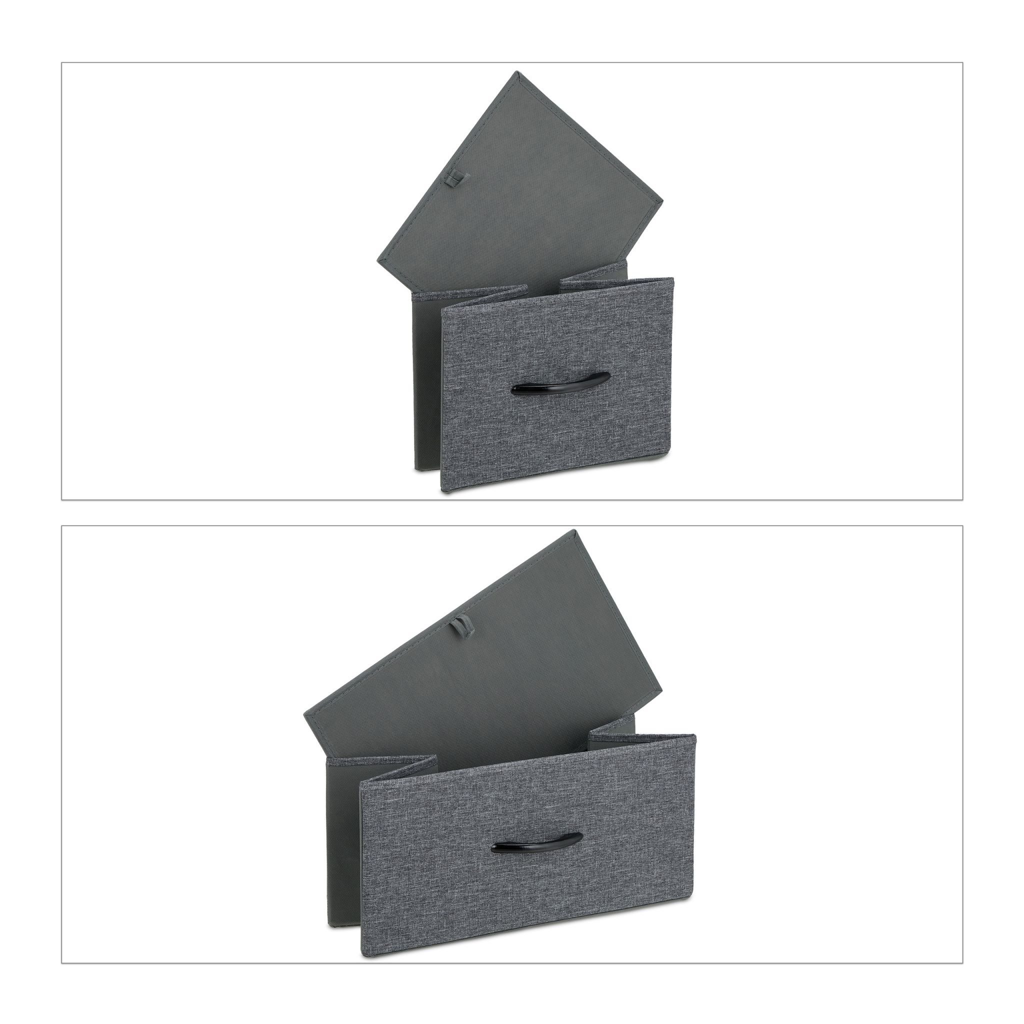 Kommode mit 9 Schubladen Braun-Schwarz-Grau von Relaxdays