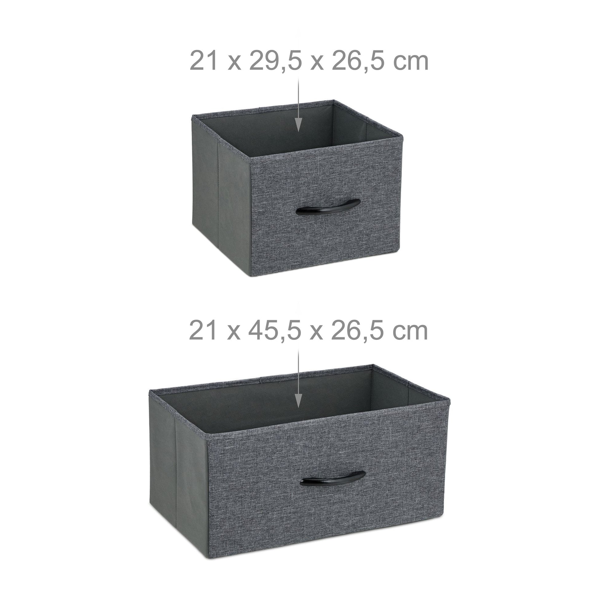 Kommode mit 8 Schubladen Braun-Schwarz-Grau von Relaxdays