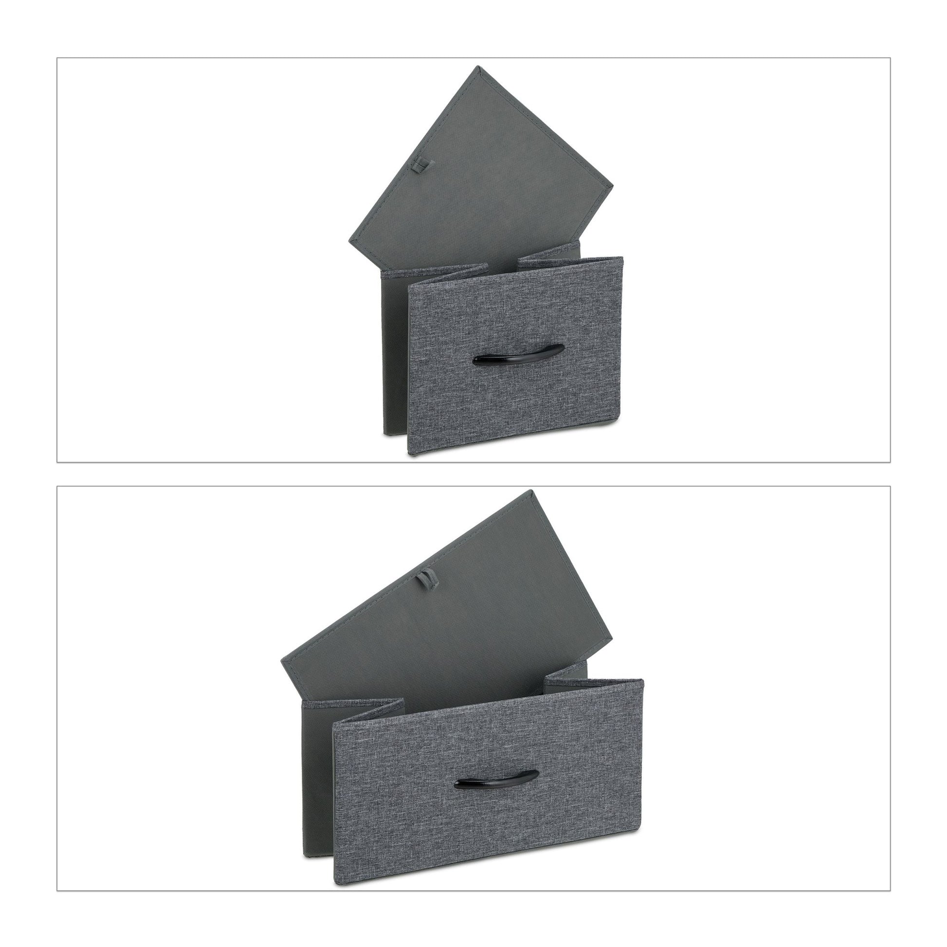 Kommode mit 8 Schubladen Braun-Schwarz-Grau von Relaxdays