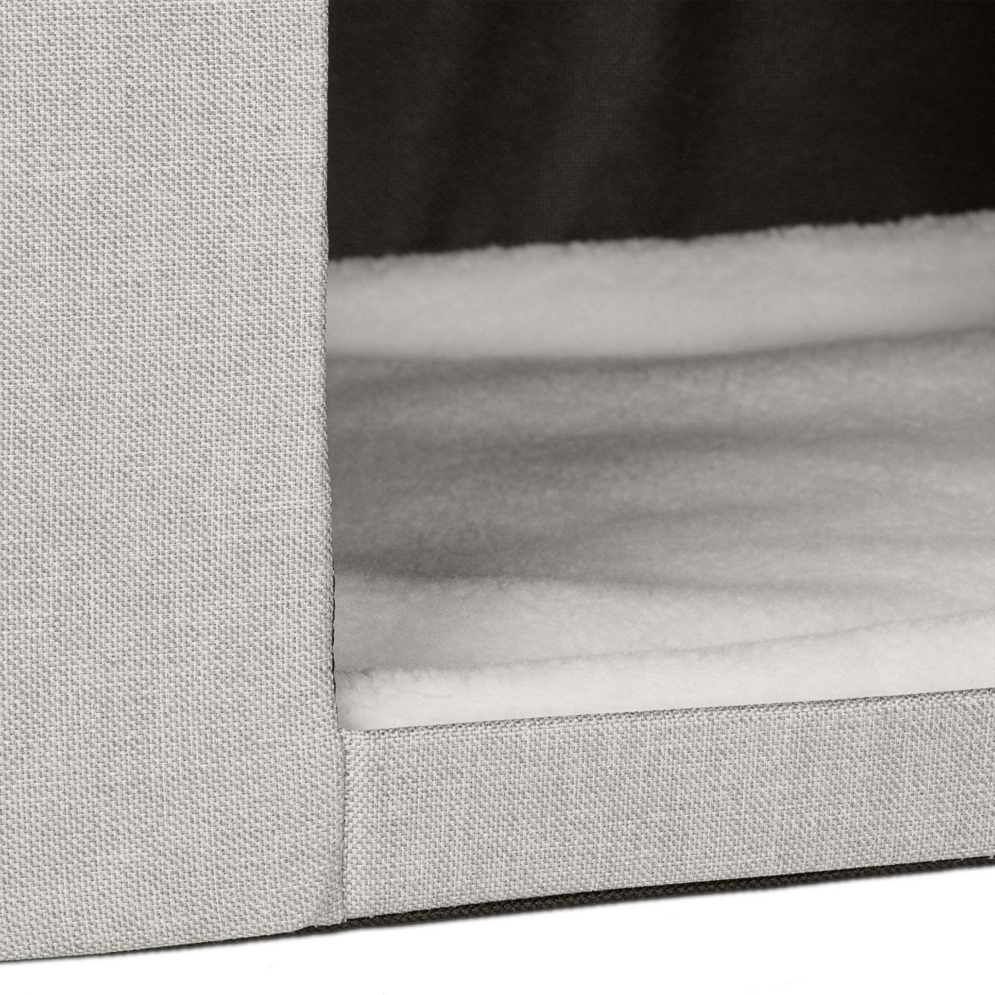 Katzenhöhle in Beige mit Deckel Beige-Weiss von Relaxdays