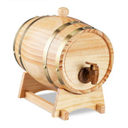 Schnapsfass Holz Braun-Gold-Hellbraun von Relaxdays